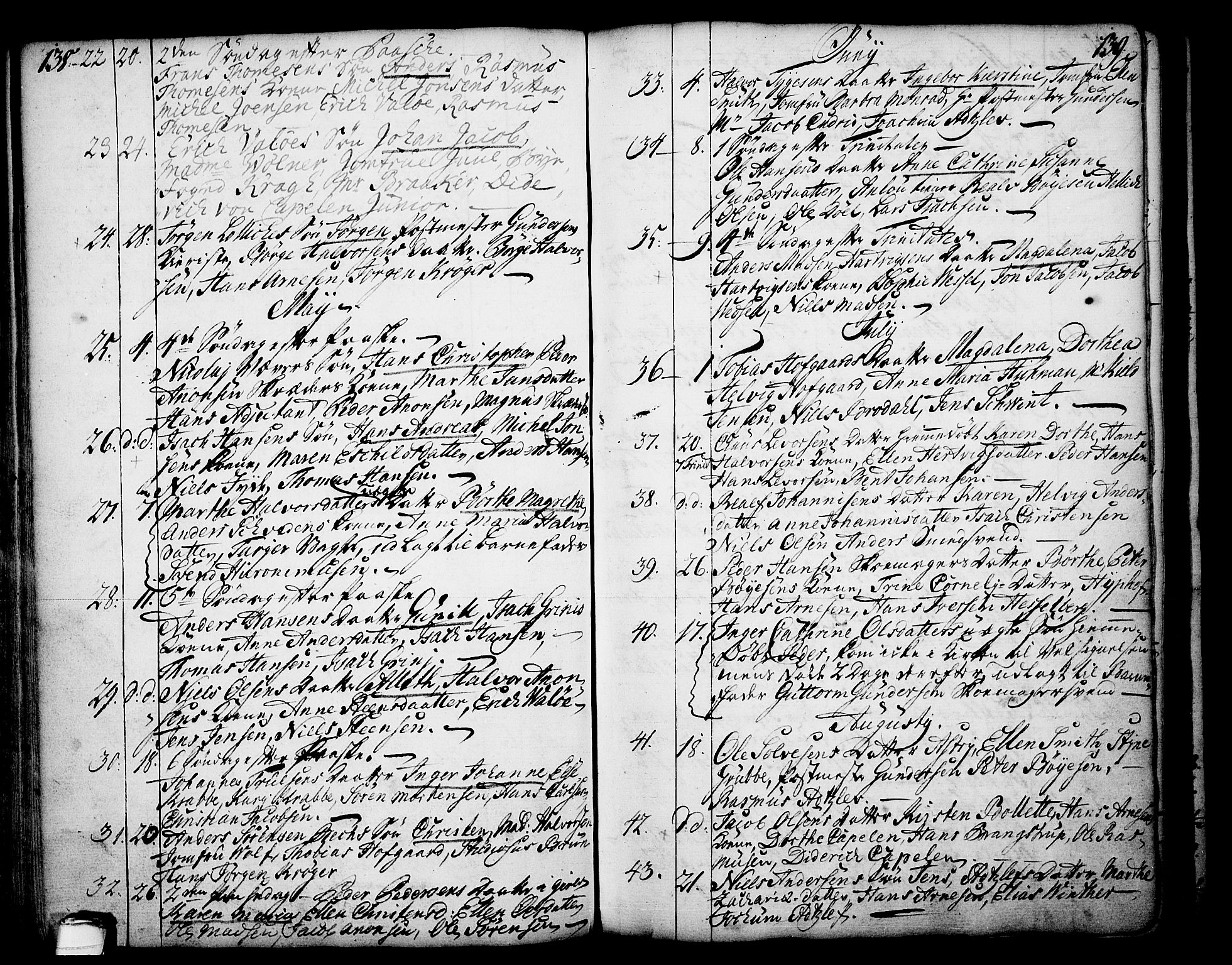Skien kirkebøker, SAKO/A-302/F/Fa/L0003: Parish register (official) no. 3, 1755-1791, p. 138-139