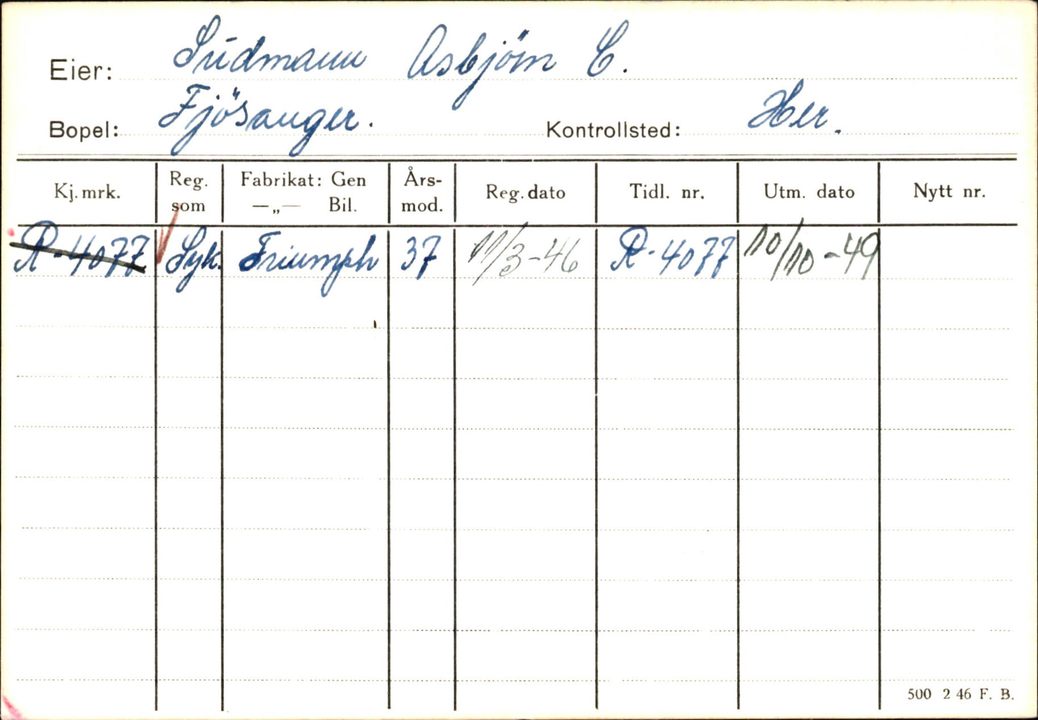 Statens vegvesen, Hordaland vegkontor, AV/SAB-A-5201/2/Ha/L0053: R-eierkort S, 1920-1971, p. 3