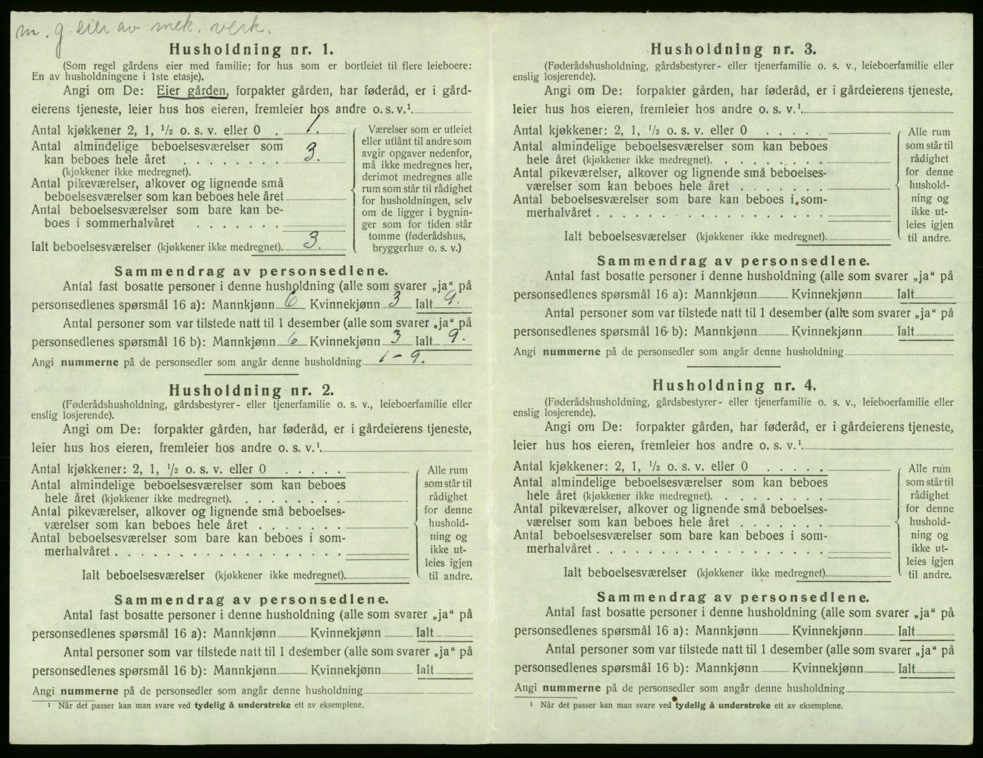 SAB, 1920 census for Stord, 1920, p. 855