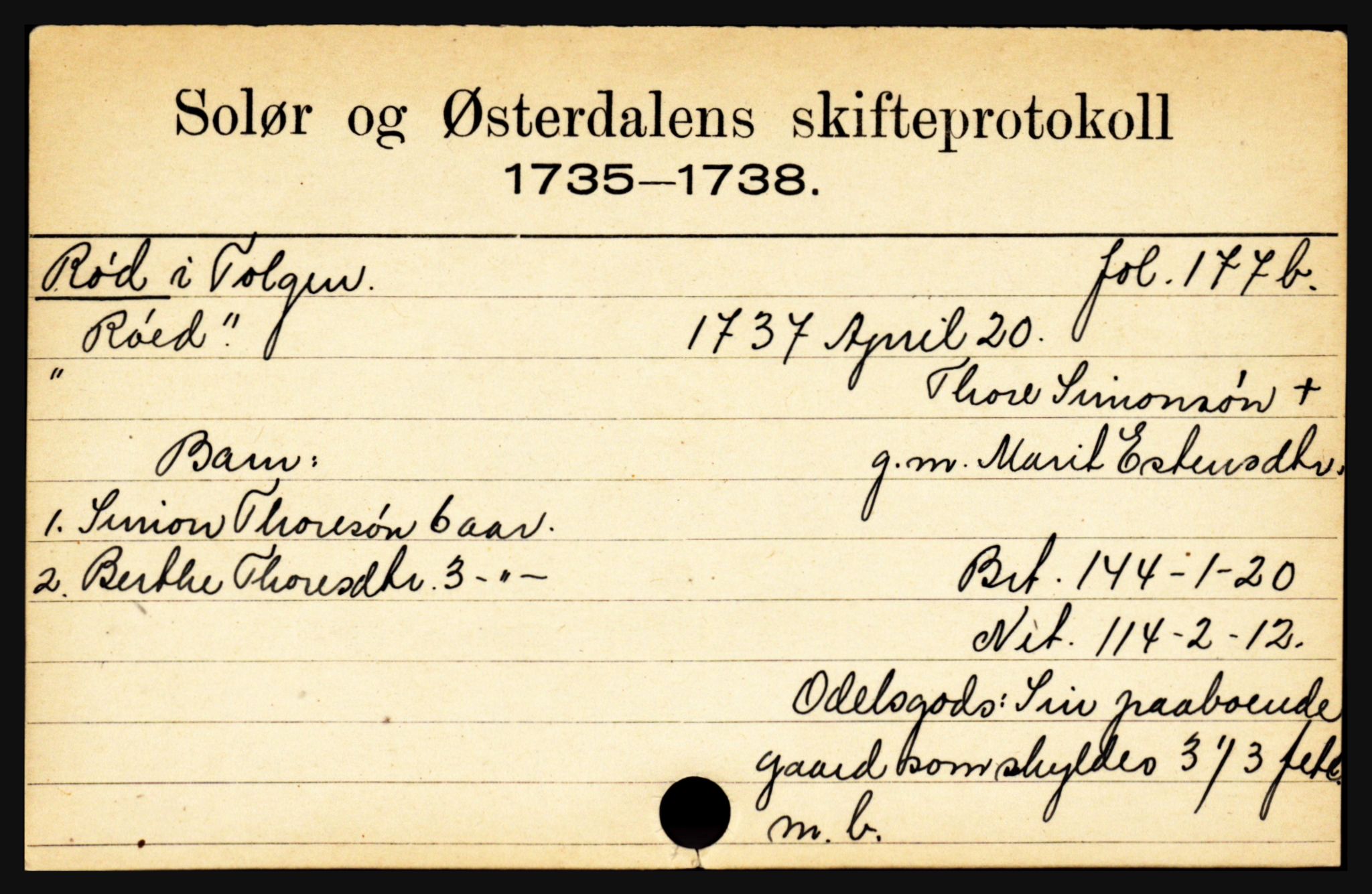 Solør og Østerdalen sorenskriveri, SAH/TING-024/J, 1716-1774, p. 4921