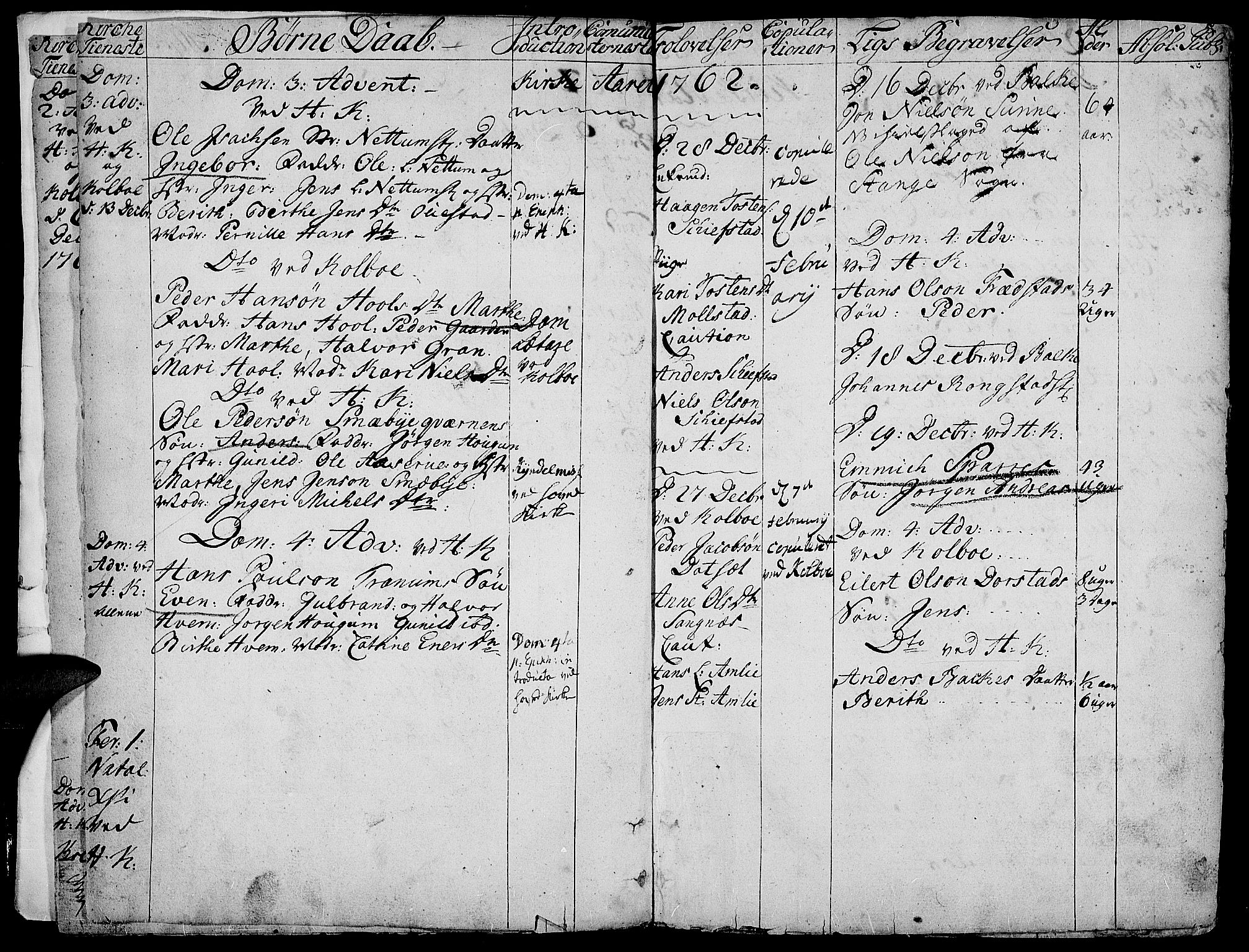 Toten prestekontor, AV/SAH-PREST-102/H/Ha/Haa/L0005: Parish register (official) no. 5, 1761-1772, p. 6