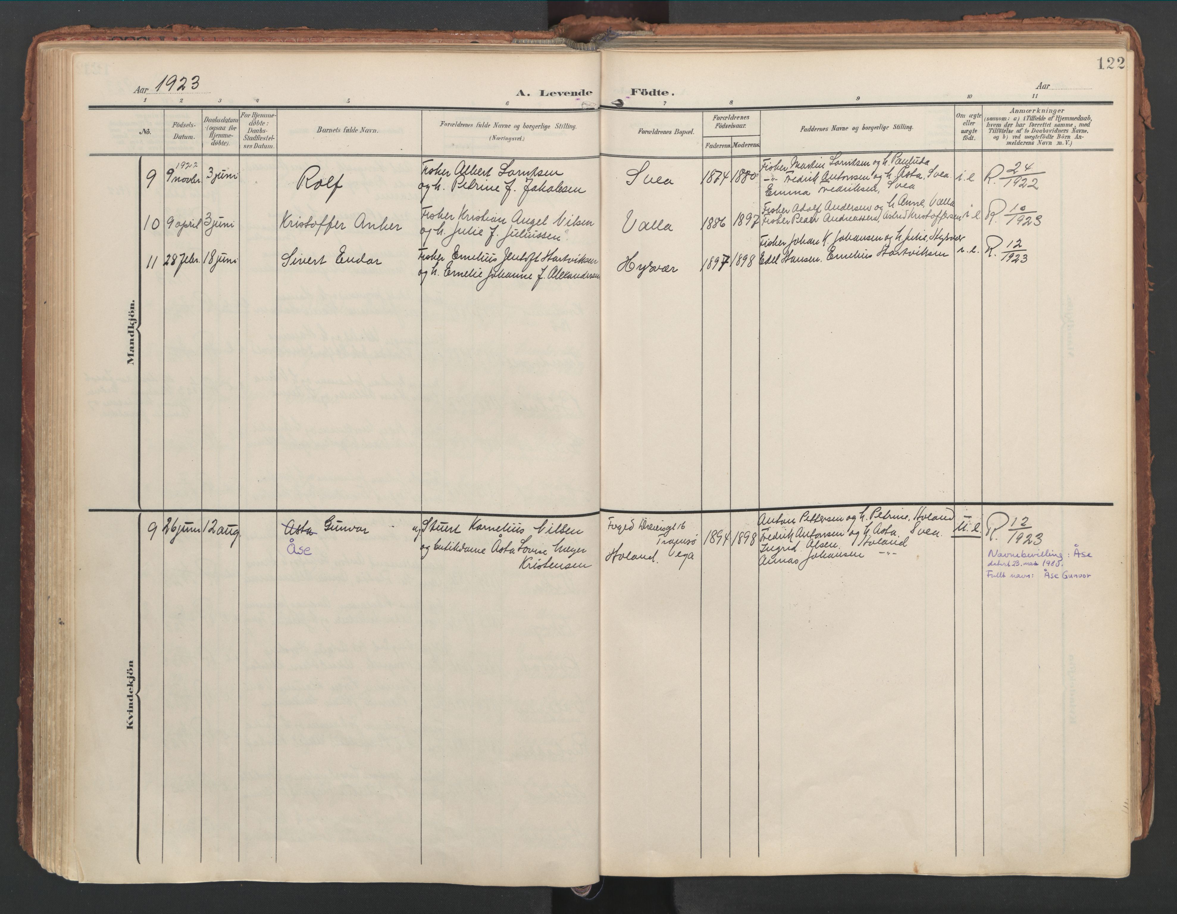 Ministerialprotokoller, klokkerbøker og fødselsregistre - Nordland, AV/SAT-A-1459/816/L0250: Parish register (official) no. 816A16, 1903-1923, p. 122