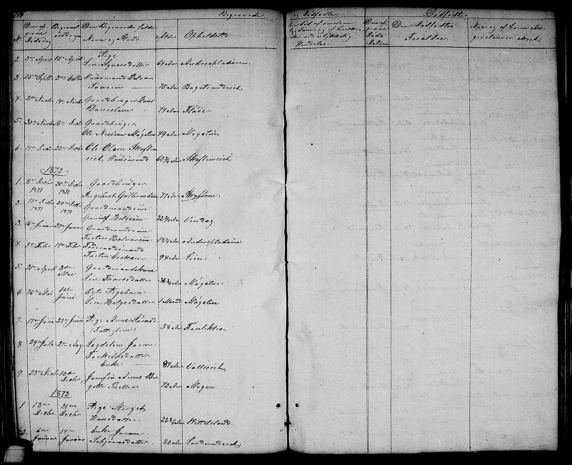 Rollag kirkebøker, SAKO/A-240/G/Gb/L0001: Parish register (copy) no. II 1, 1836-1877, p. 216