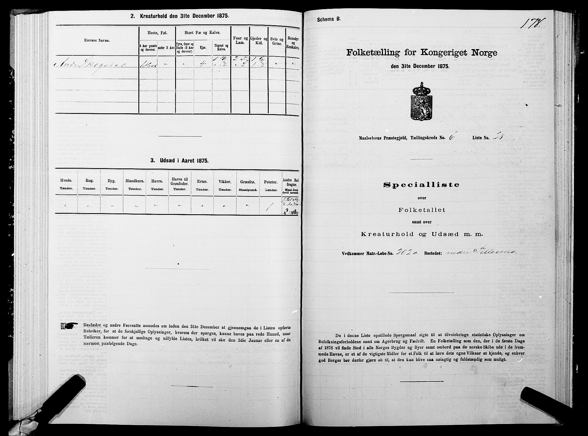 SATØ, 1875 census for 1924P Målselv, 1875, p. 3178