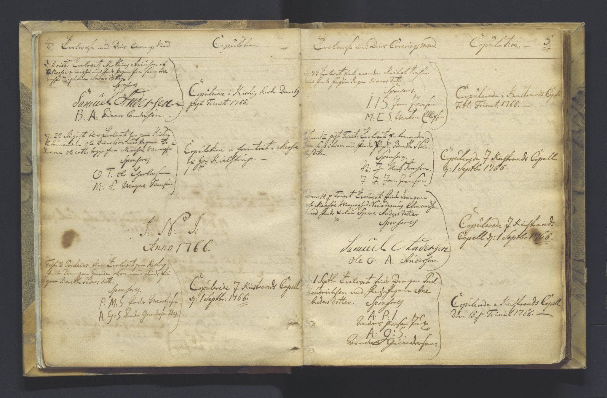 Kistrand/Porsanger sokneprestembete, SATØ/S-1351/H/Ha/L0001.kirke: Parish register (official) no. 1, 1764-1792, p. 4-5