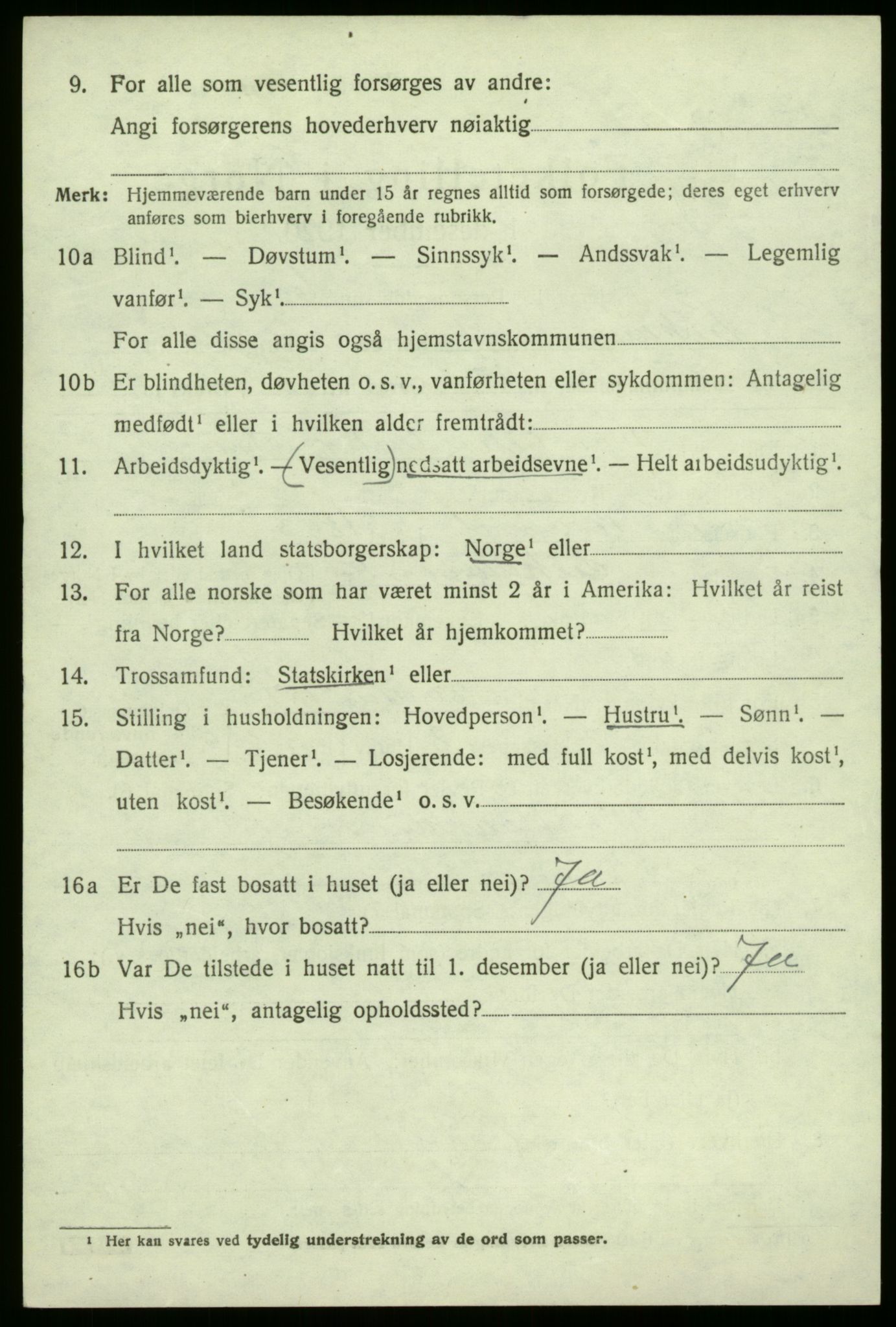 SAB, 1920 census for Leikanger, 1920, p. 3805