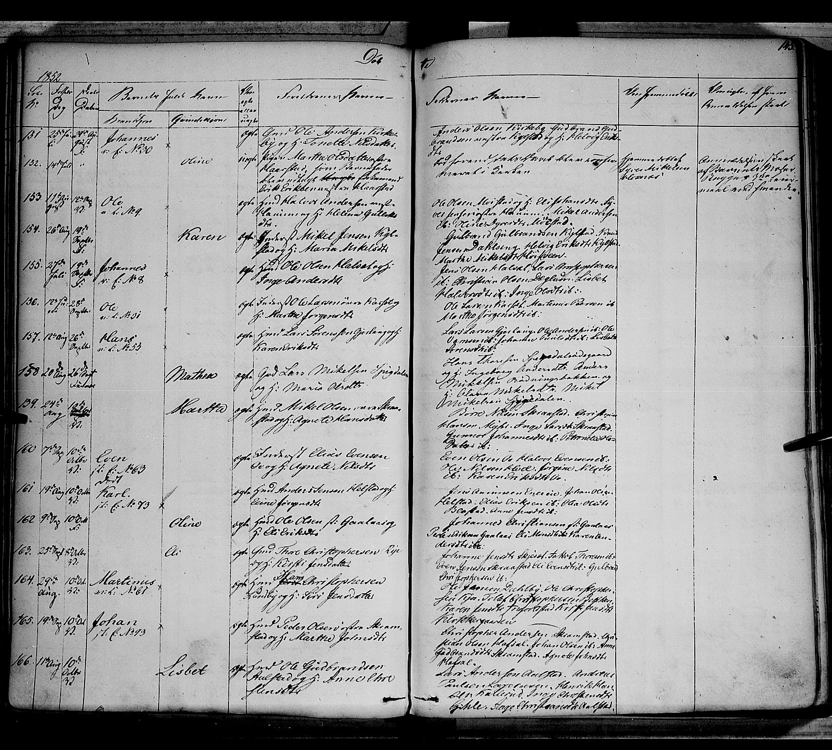 Vang prestekontor, Hedmark, SAH/PREST-008/H/Ha/Haa/L0010: Parish register (official) no. 10, 1841-1855, p. 145
