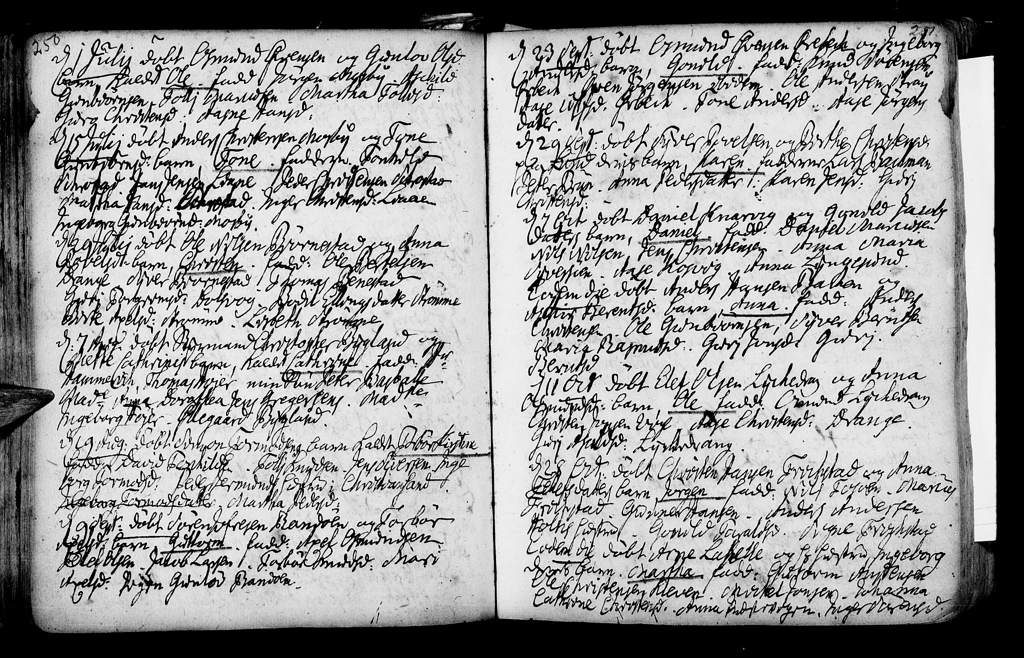 Oddernes sokneprestkontor, AV/SAK-1111-0033/F/Fa/Faa/L0002: Parish register (official) no. A 2, 1719-1764, p. 250-251