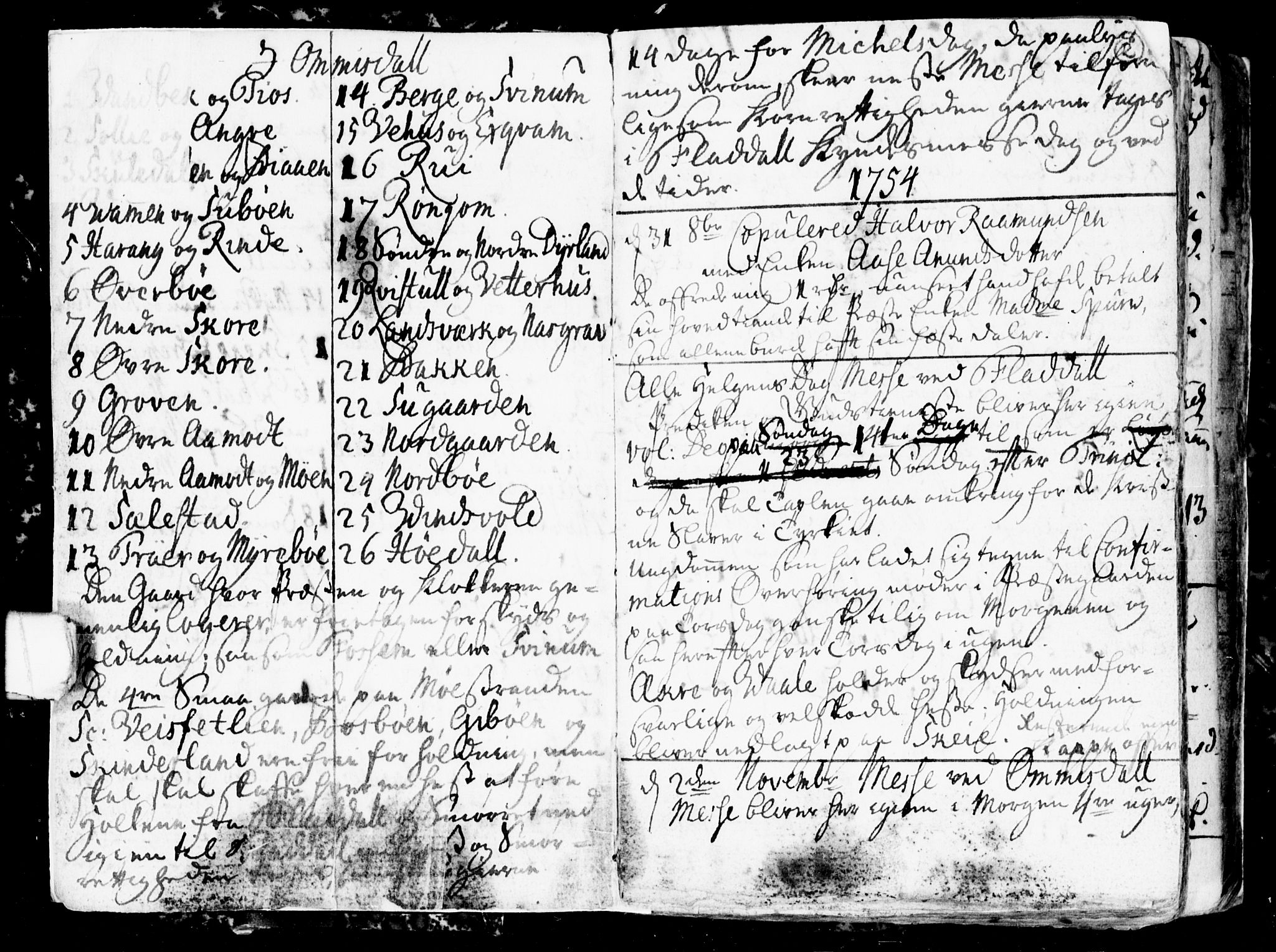 Seljord kirkebøker, SAKO/A-20/G/Gb/L0001: Parish register (copy) no. II 1, 1754-1790, p. 1-2