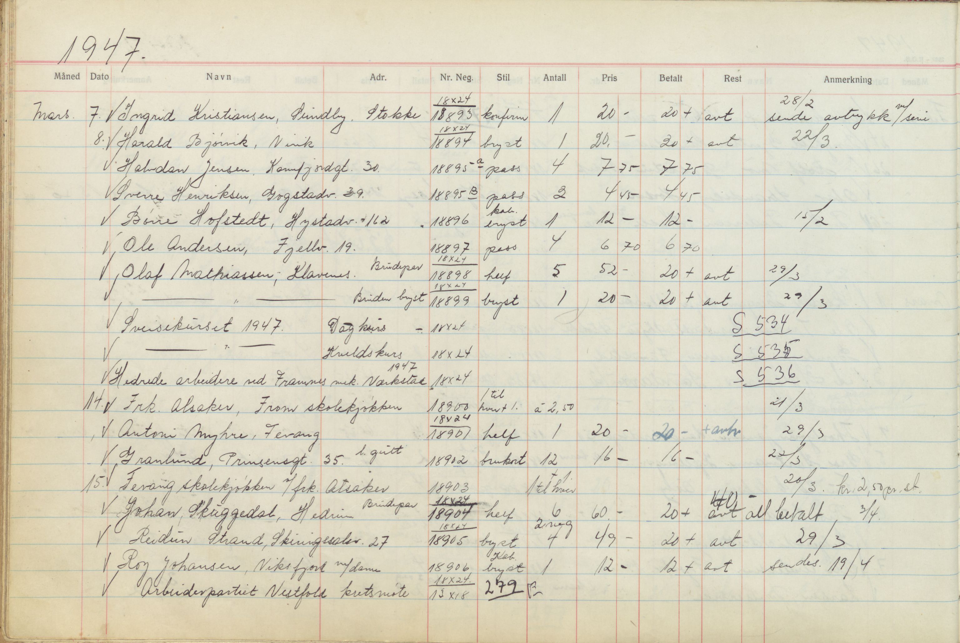 Pa 1494 - Jørgensen, Antonius. Fotograf, VEMU/A-2760/F/Fb, 1927-1984, p. 1145