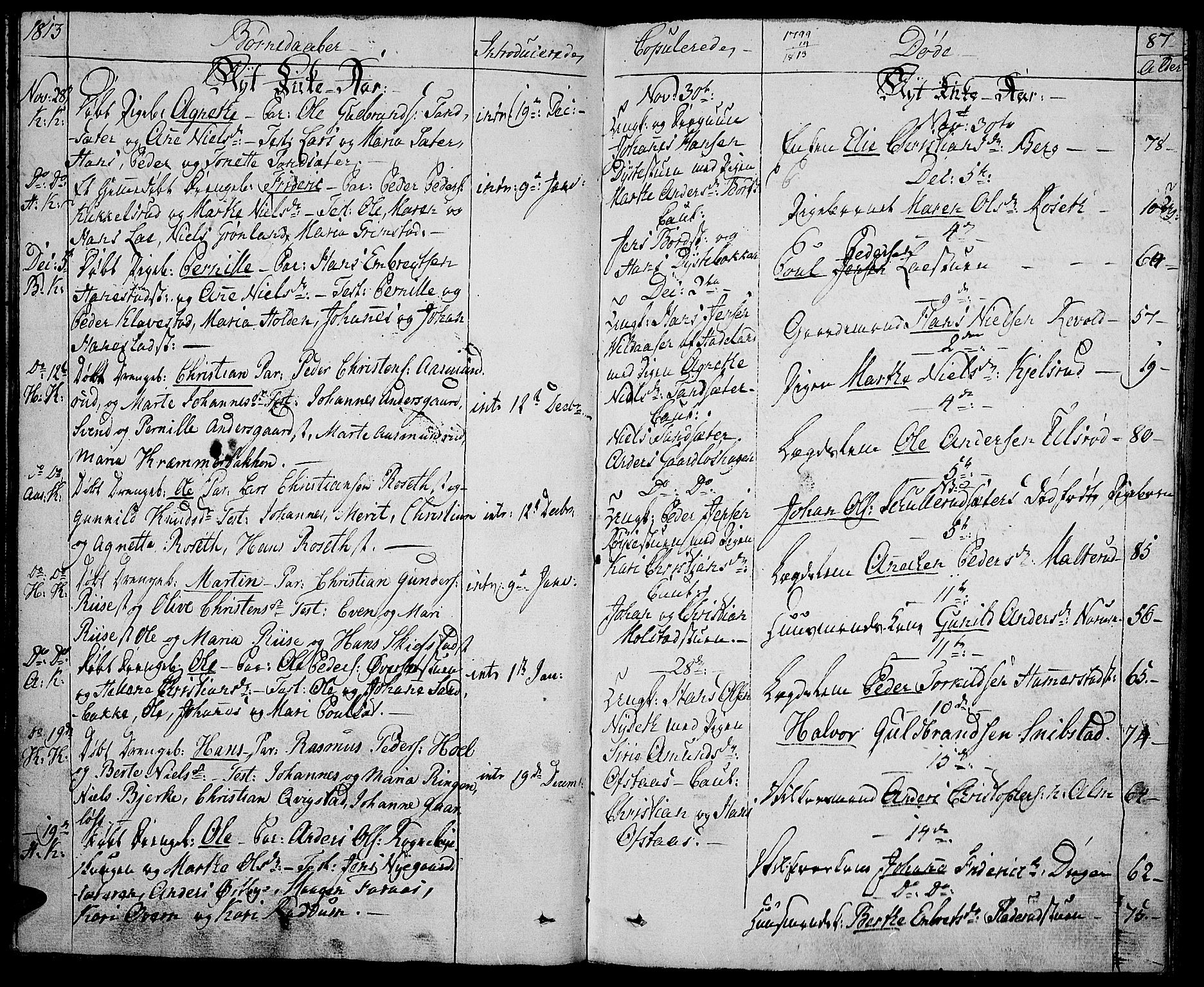 Toten prestekontor, SAH/PREST-102/H/Ha/Haa/L0008: Parish register (official) no. 8, 1809-1814, p. 87
