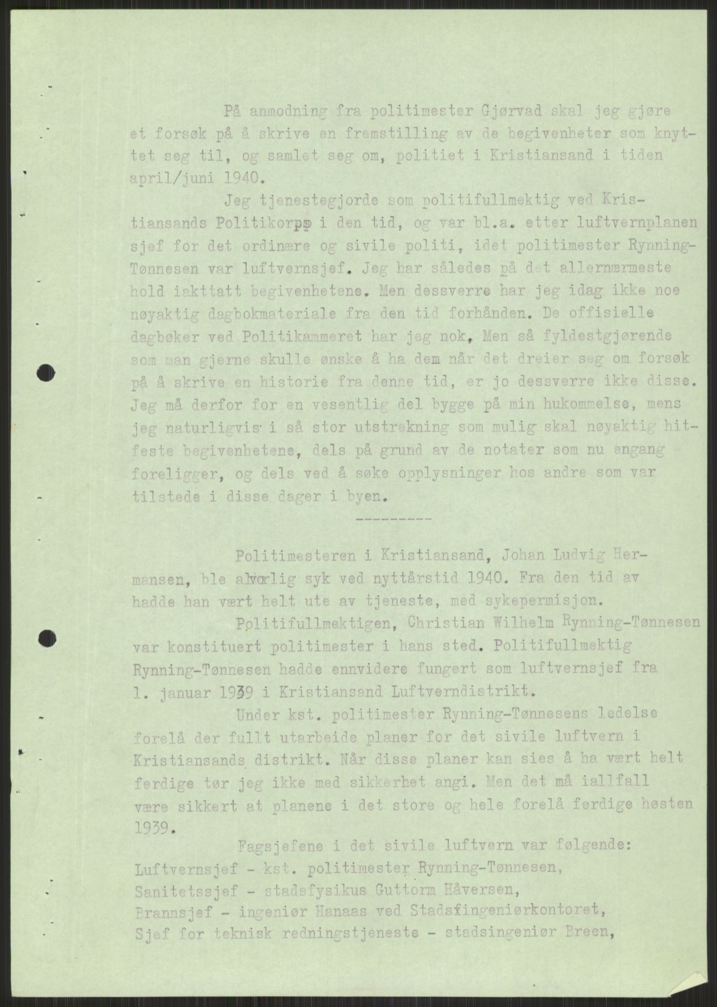 Forsvaret, Forsvarets krigshistoriske avdeling, AV/RA-RAFA-2017/Y/Ya/L0014: II-C-11-31 - Fylkesmenn.  Rapporter om krigsbegivenhetene 1940., 1940, p. 845