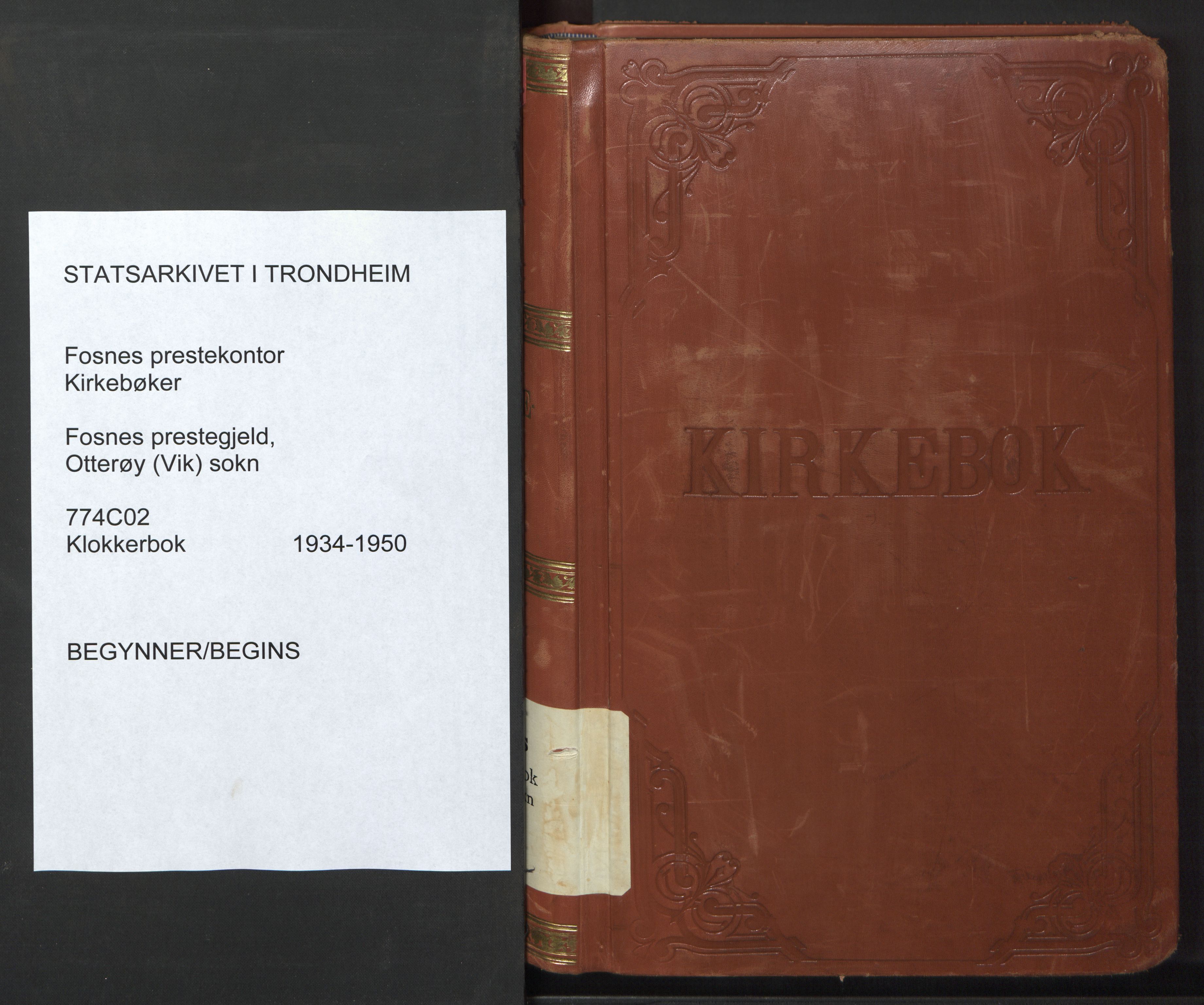 Ministerialprotokoller, klokkerbøker og fødselsregistre - Nord-Trøndelag, AV/SAT-A-1458/774/L0631: Parish register (copy) no. 774C02, 1934-1950