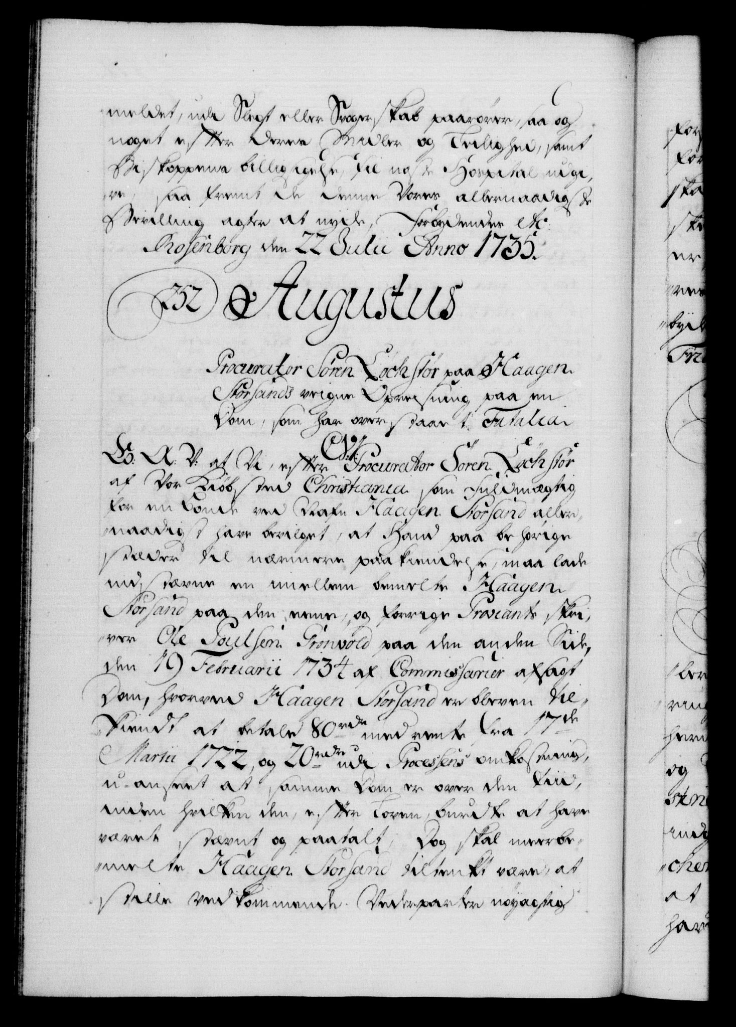 Danske Kanselli 1572-1799, RA/EA-3023/F/Fc/Fca/Fcaa/L0029: Norske registre, 1735-1736, p. 171b