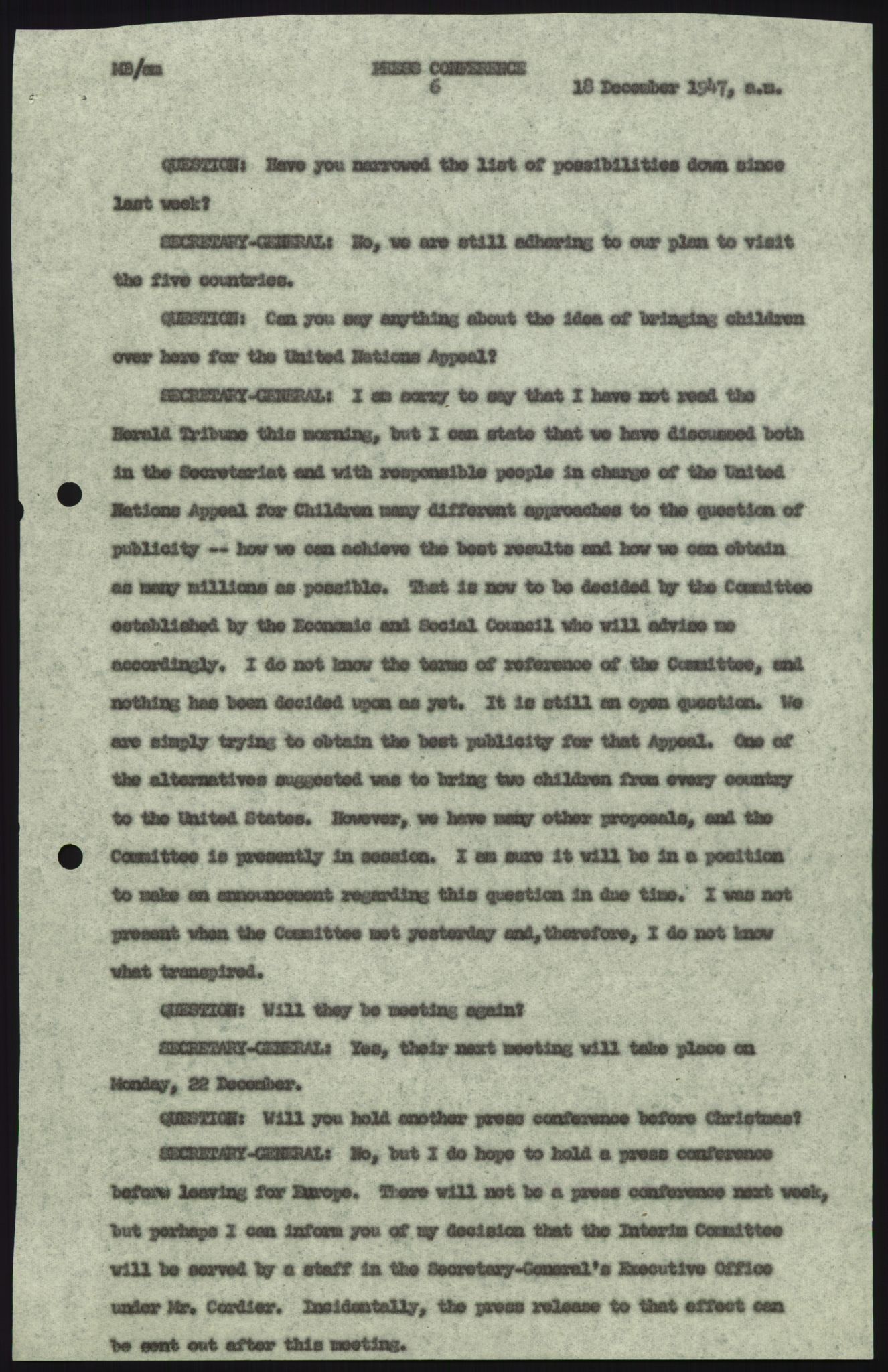 Lie, Trygve, AV/RA-PA-1407/D/L0018: Generalsekretærens papirer., 1947-1951, p. 13