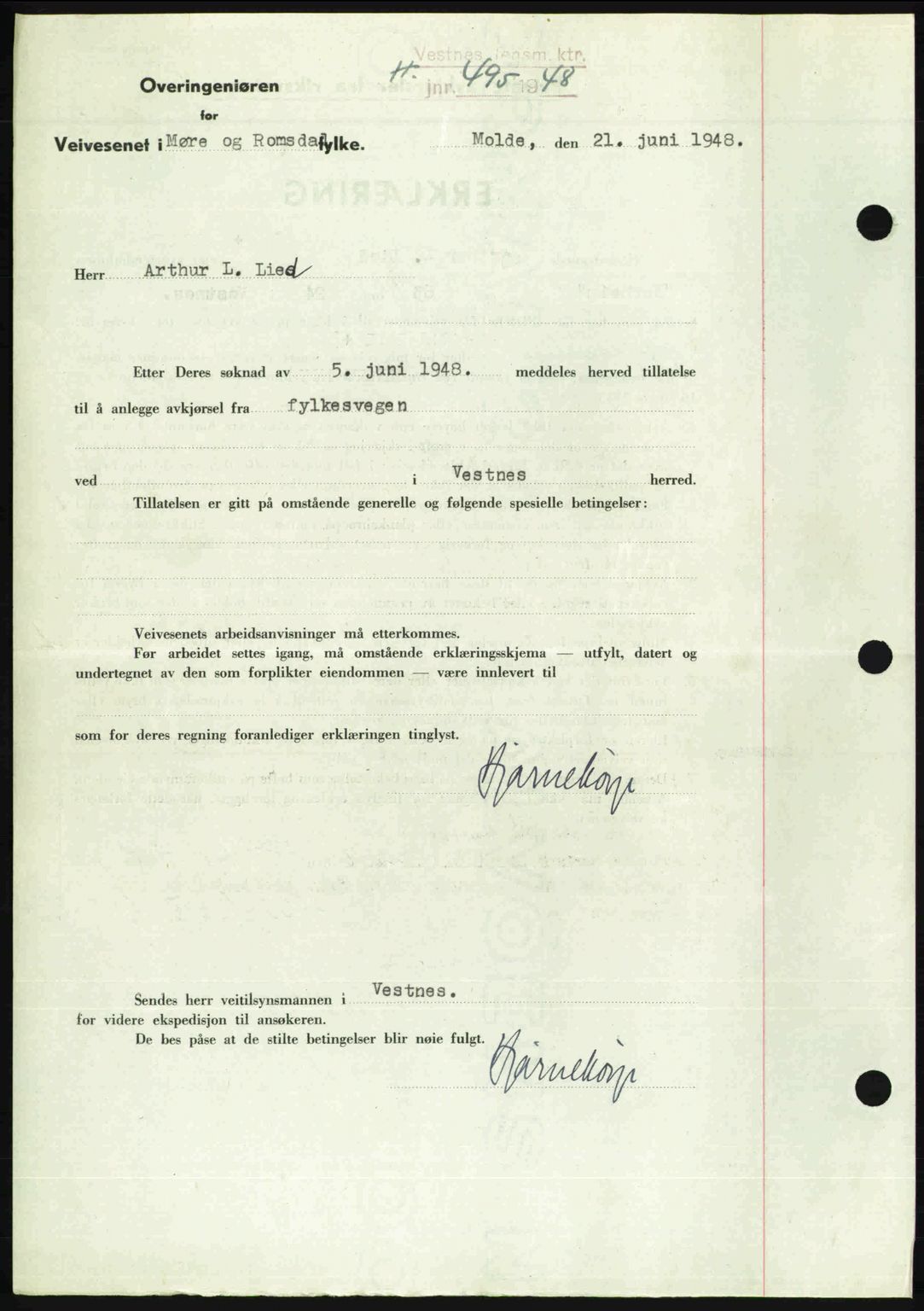 Romsdal sorenskriveri, AV/SAT-A-4149/1/2/2C: Mortgage book no. A26, 1948-1948, Diary no: : 1947/1948