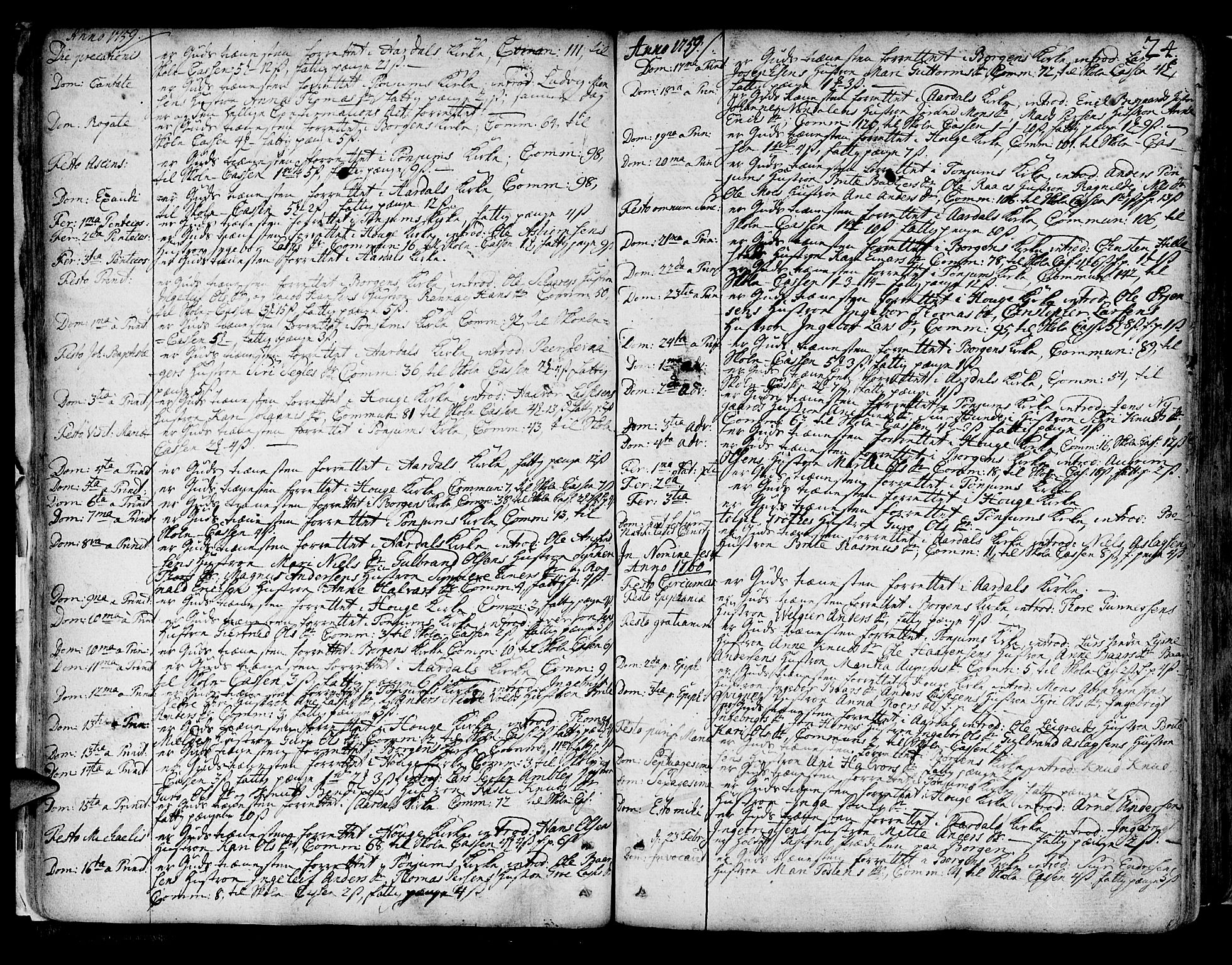 Lærdal sokneprestembete, SAB/A-81201: Parish register (official) no. A 2, 1752-1782, p. 24