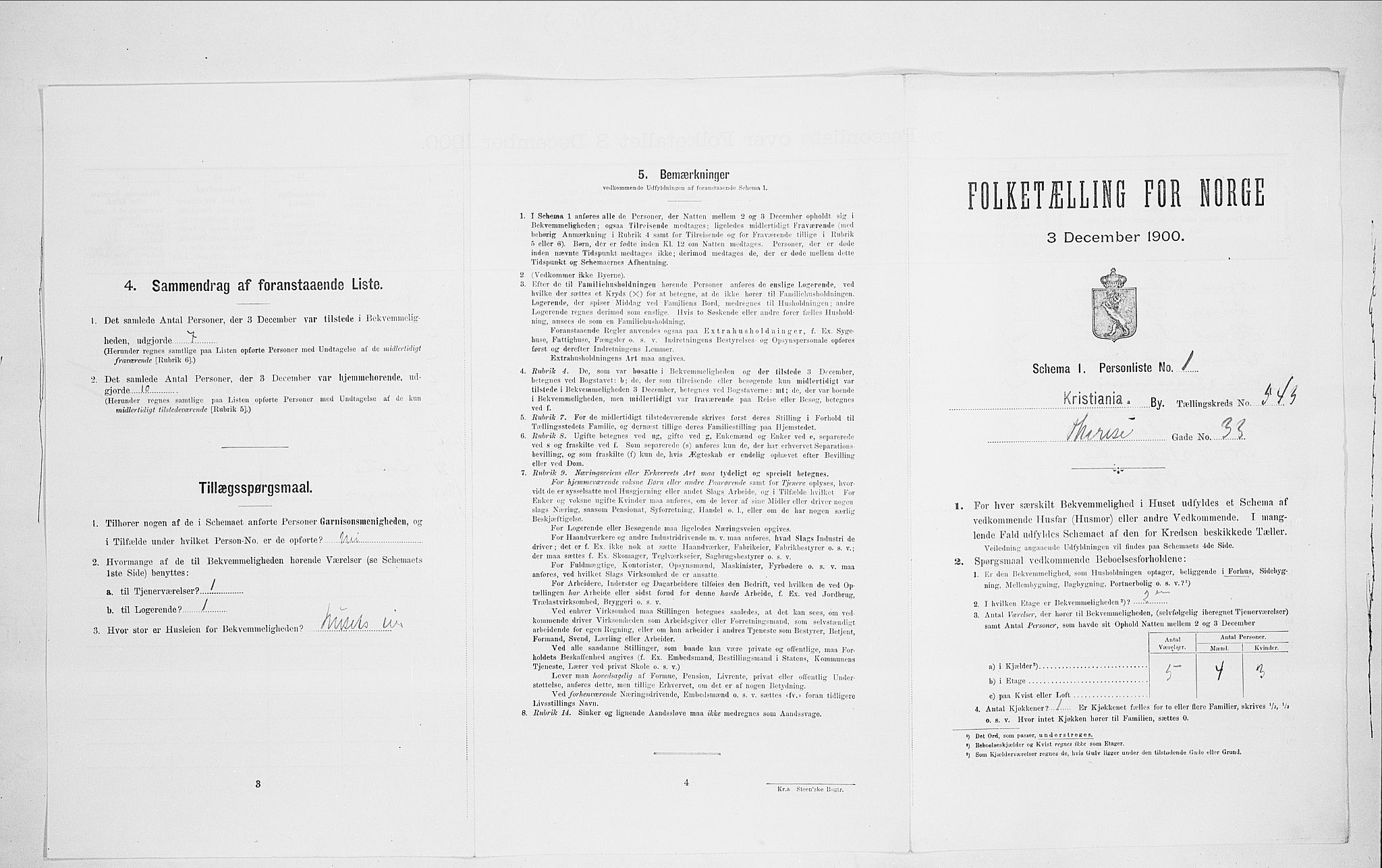 SAO, 1900 census for Kristiania, 1900, p. 97179