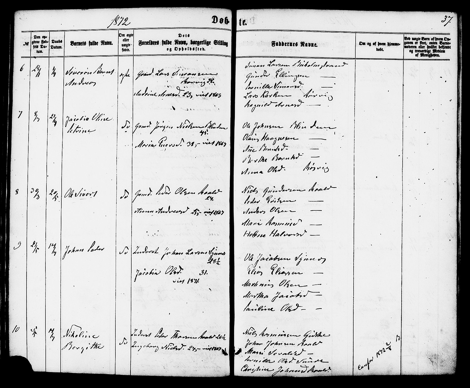 Ministerialprotokoller, klokkerbøker og fødselsregistre - Møre og Romsdal, SAT/A-1454/537/L0518: Parish register (official) no. 537A02, 1862-1876, p. 37