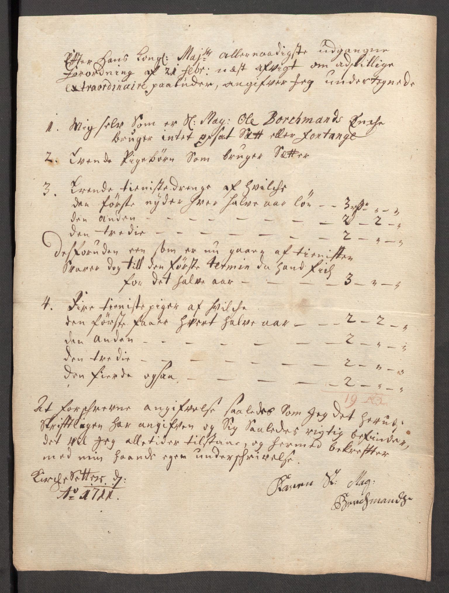 Rentekammeret inntil 1814, Reviderte regnskaper, Fogderegnskap, AV/RA-EA-4092/R57/L3860: Fogderegnskap Fosen, 1711, p. 373