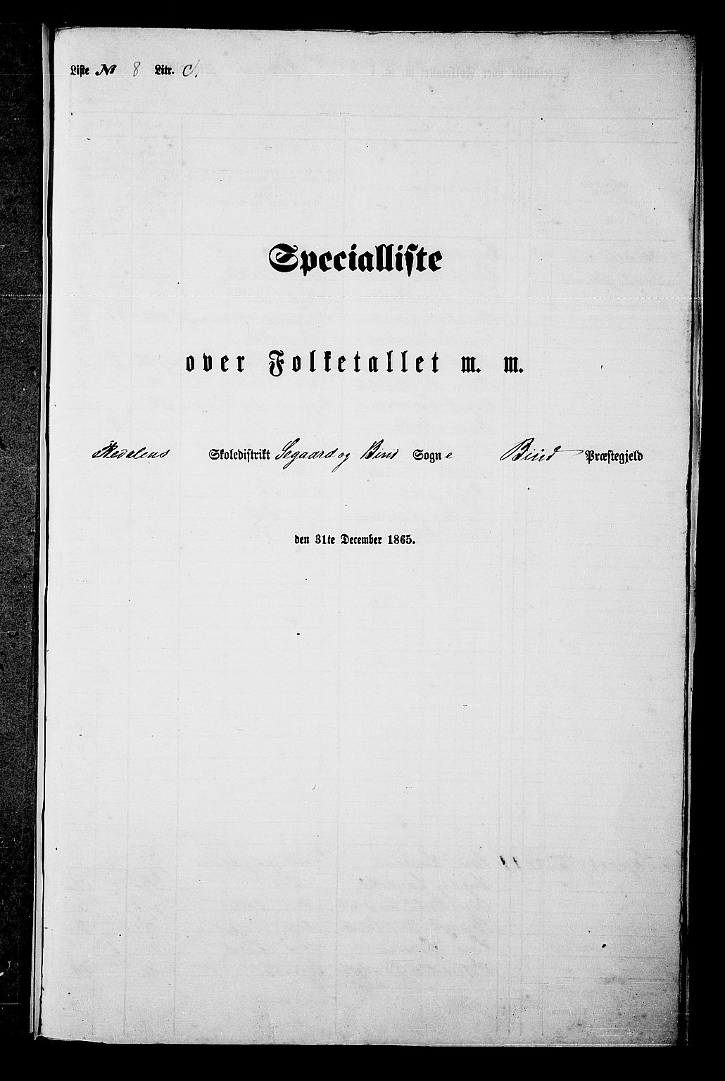RA, 1865 census for Biri, 1865, p. 211