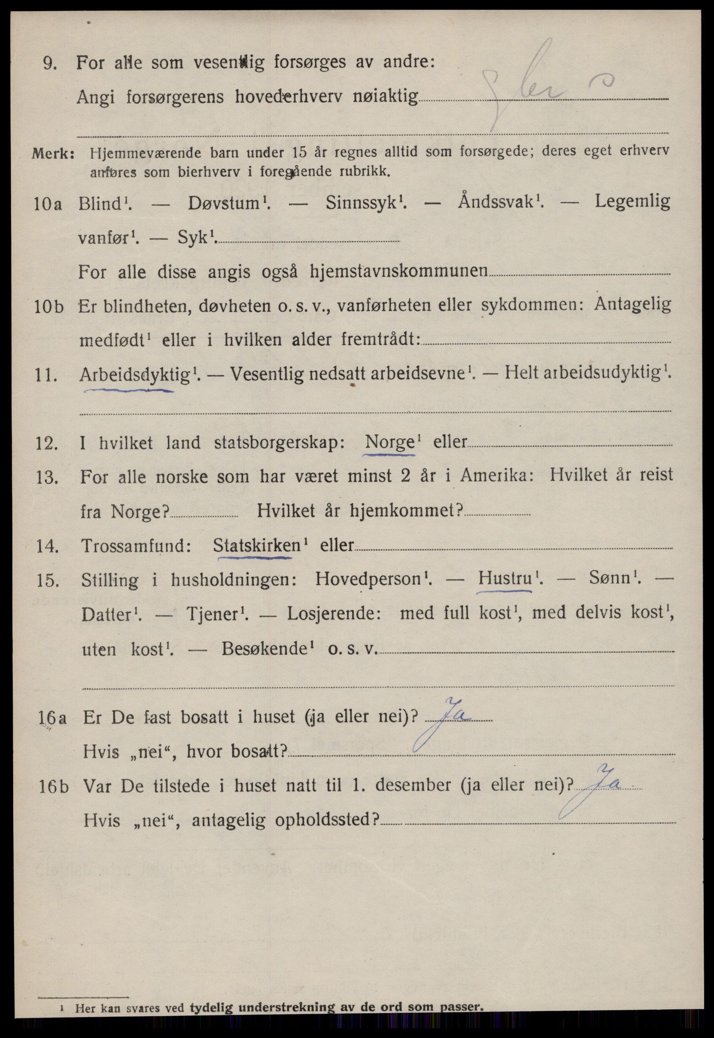 SAT, 1920 census for Bremsnes, 1920, p. 6018