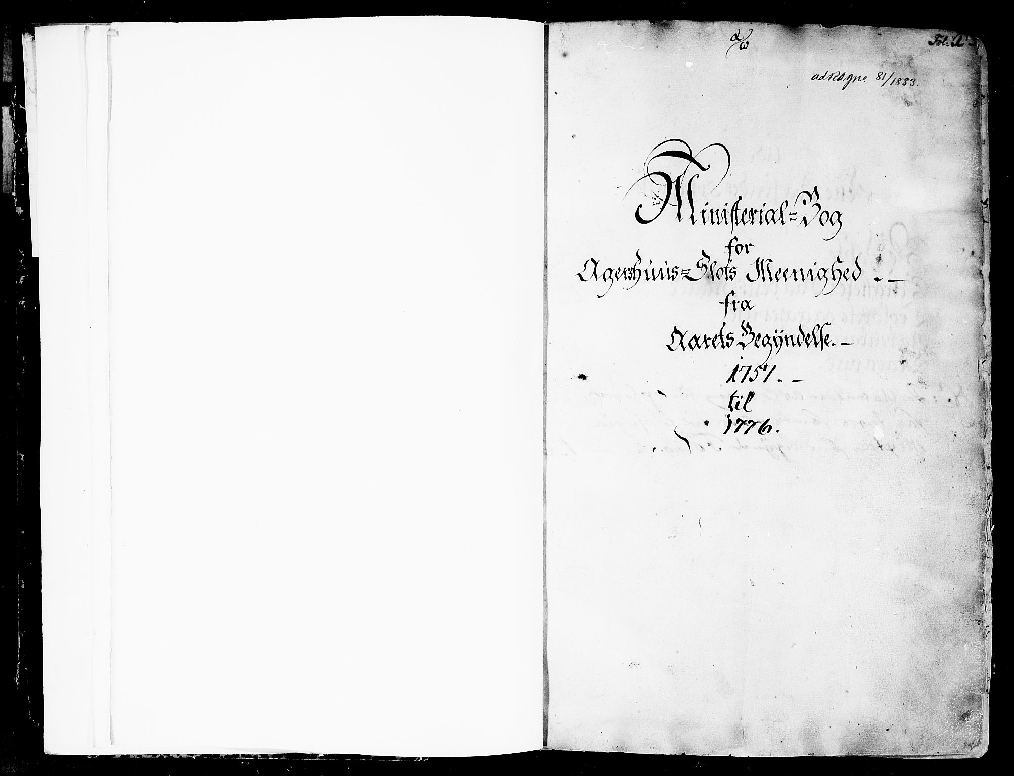 Garnisonsmenigheten Kirkebøker, SAO/A-10846/F/Fa/L0002: Parish register (official) no. 2, 1757-1776, p. 1