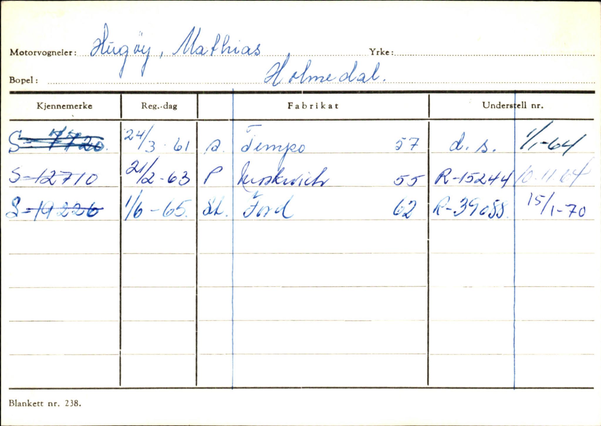 Statens vegvesen, Sogn og Fjordane vegkontor, AV/SAB-A-5301/4/F/L0125: Eigarregister Sogndal V-Å. Aurland A-Å. Fjaler A-N, 1945-1975, p. 2143