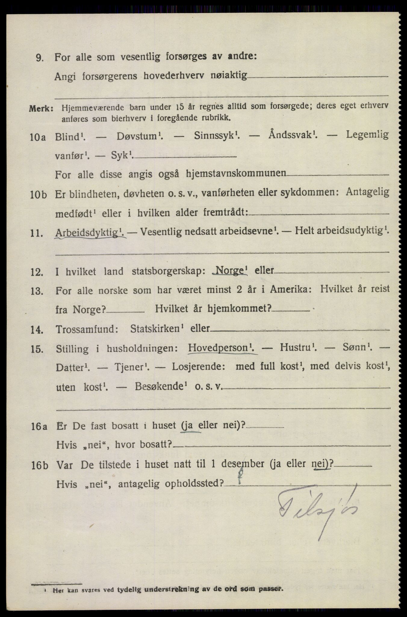 SAKO, 1920 census for Sandeherred, 1920, p. 20169