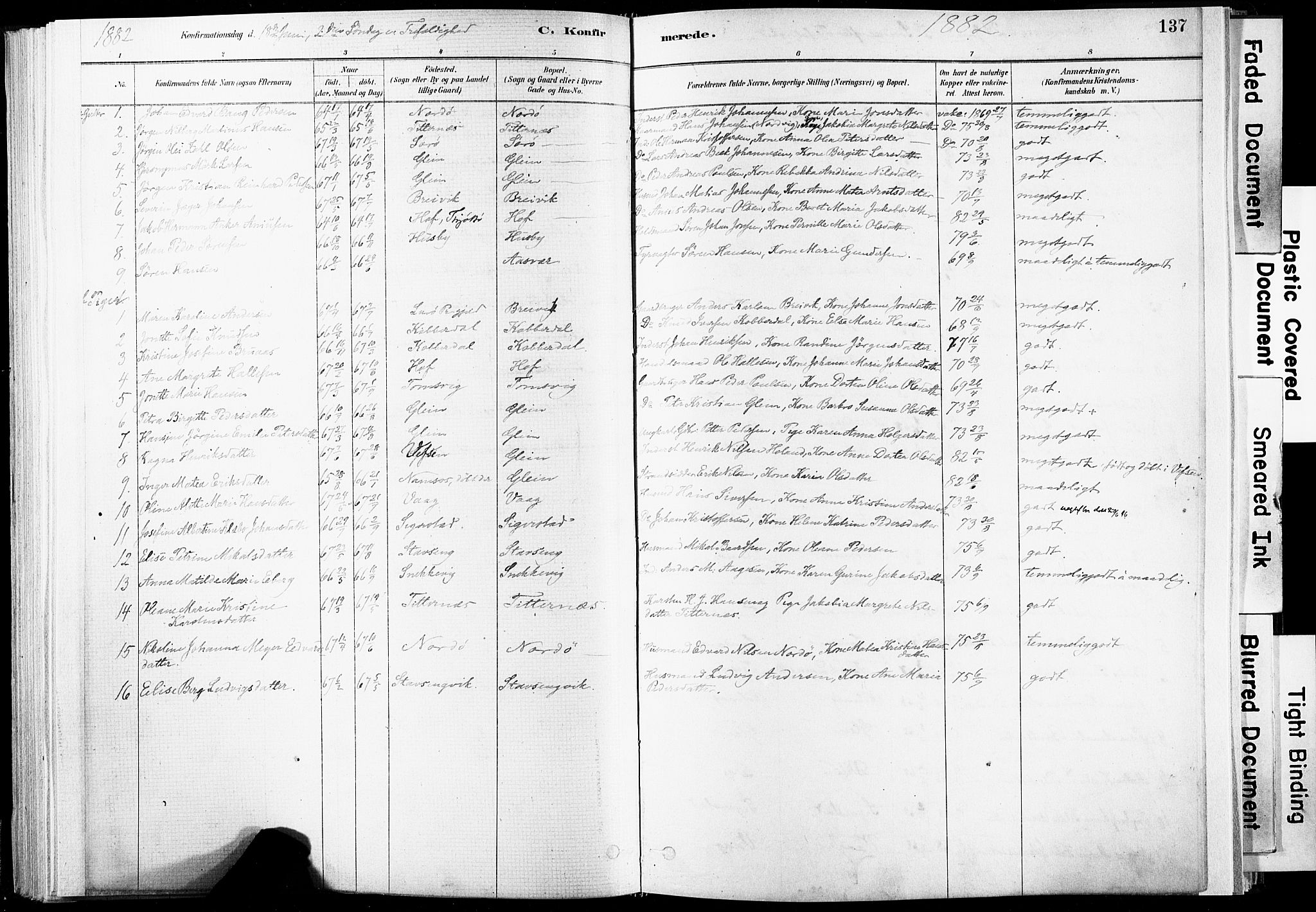 Ministerialprotokoller, klokkerbøker og fødselsregistre - Nordland, SAT/A-1459/835/L0525: Parish register (official) no. 835A03I, 1881-1910, p. 137