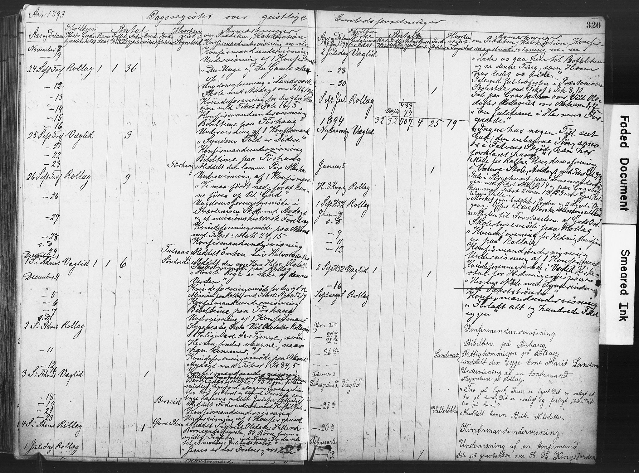 Rollag kirkebøker, AV/SAKO-A-240/F/Fa/L0011: Parish register (official) no. I 11, 1878-1902, p. 326