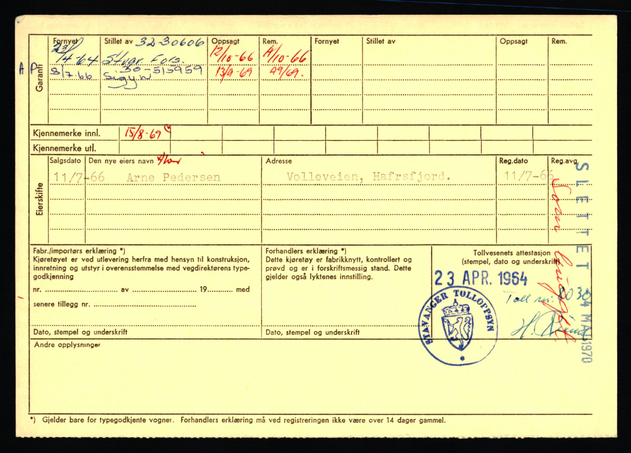 Stavanger trafikkstasjon, AV/SAST-A-101942/0/F/L0068: L-75000 - L-76799, 1930-1971, p. 1246