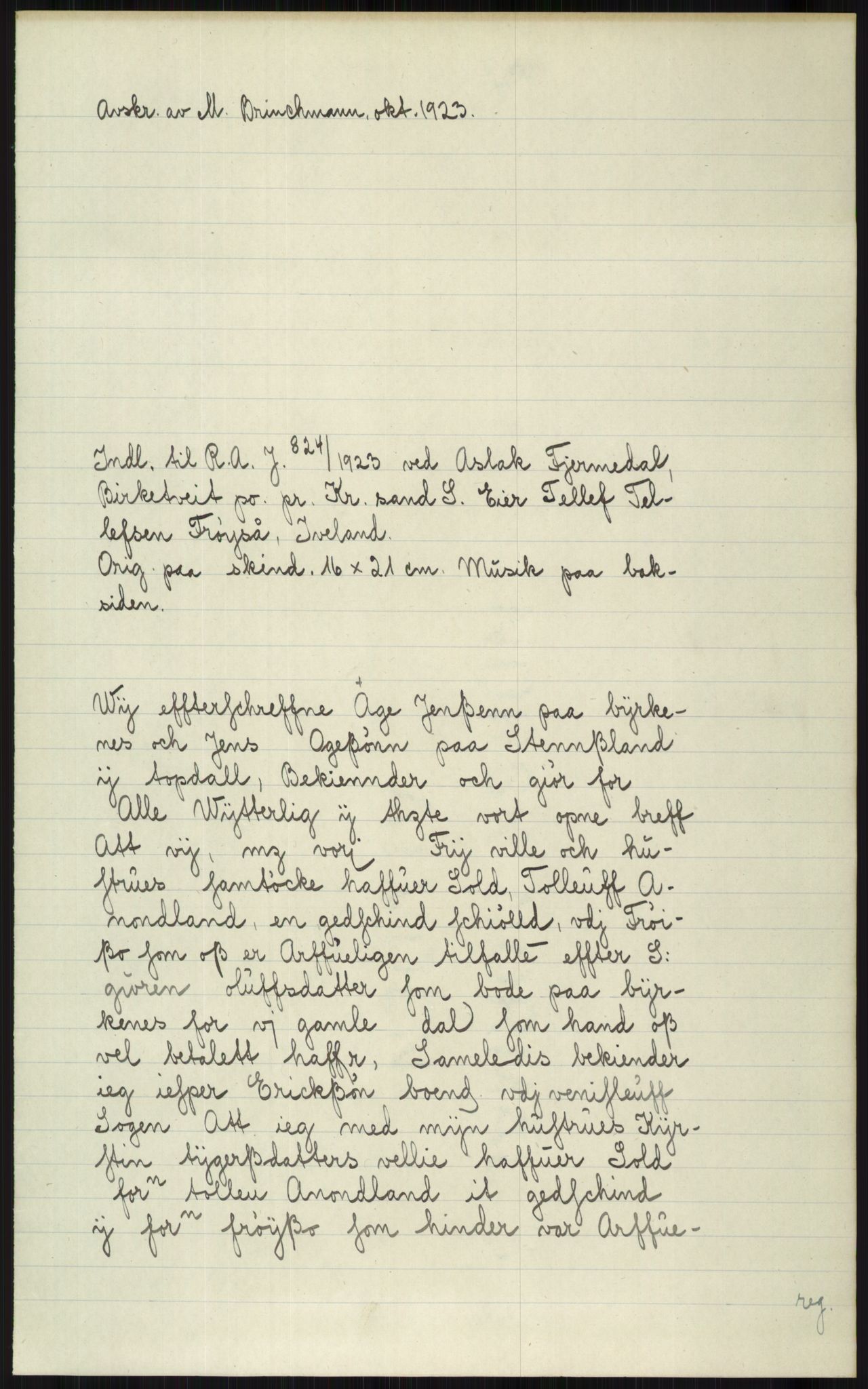 Samlinger til kildeutgivelse, Diplomavskriftsamlingen, RA/EA-4053/H/Ha, p. 2247