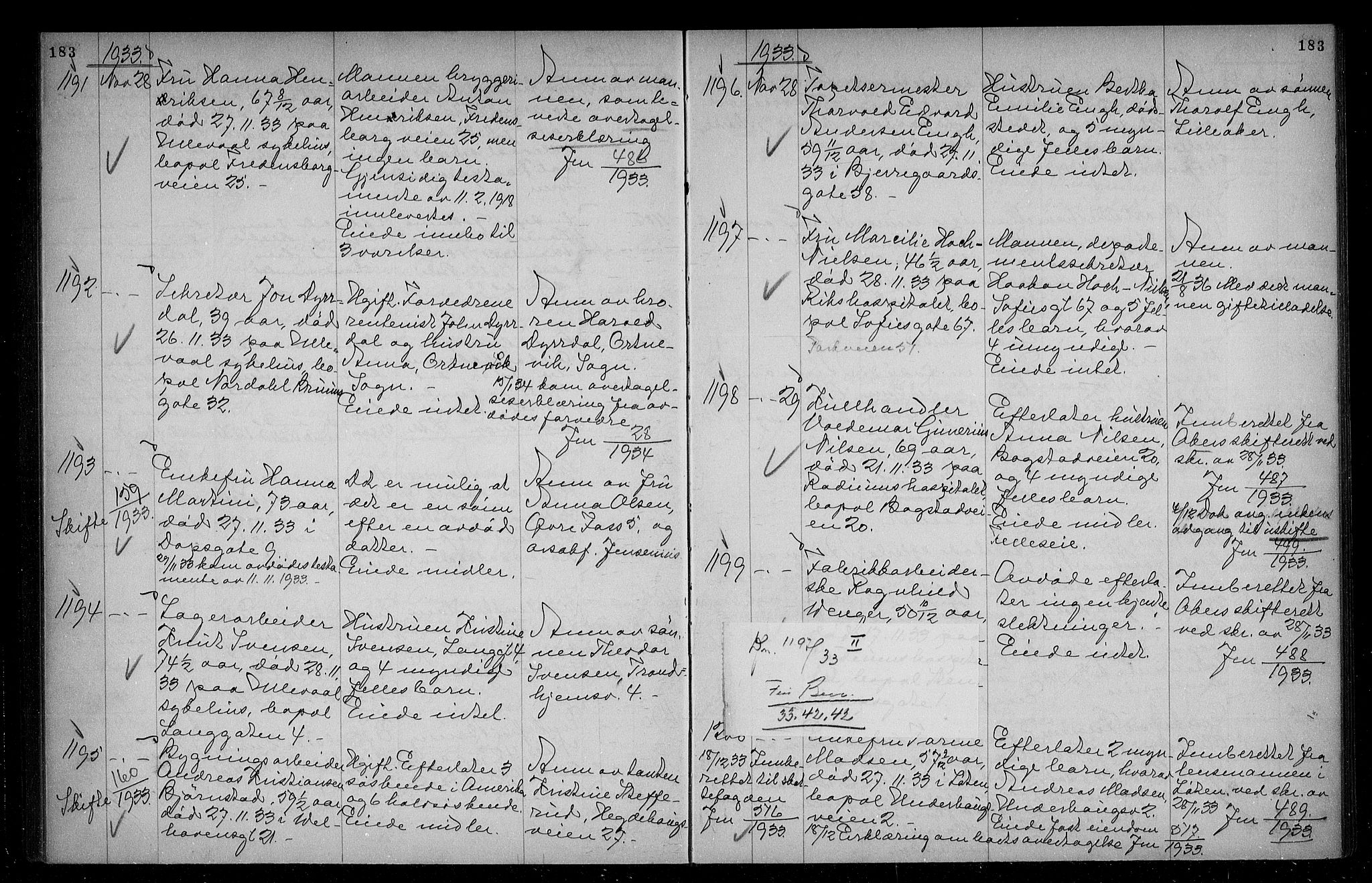 Oslo skifterett, AV/SAO-A-10383/G/Ga/Gac/L0017: Dødsfallsprotokoll, 1932-1934, p. 183