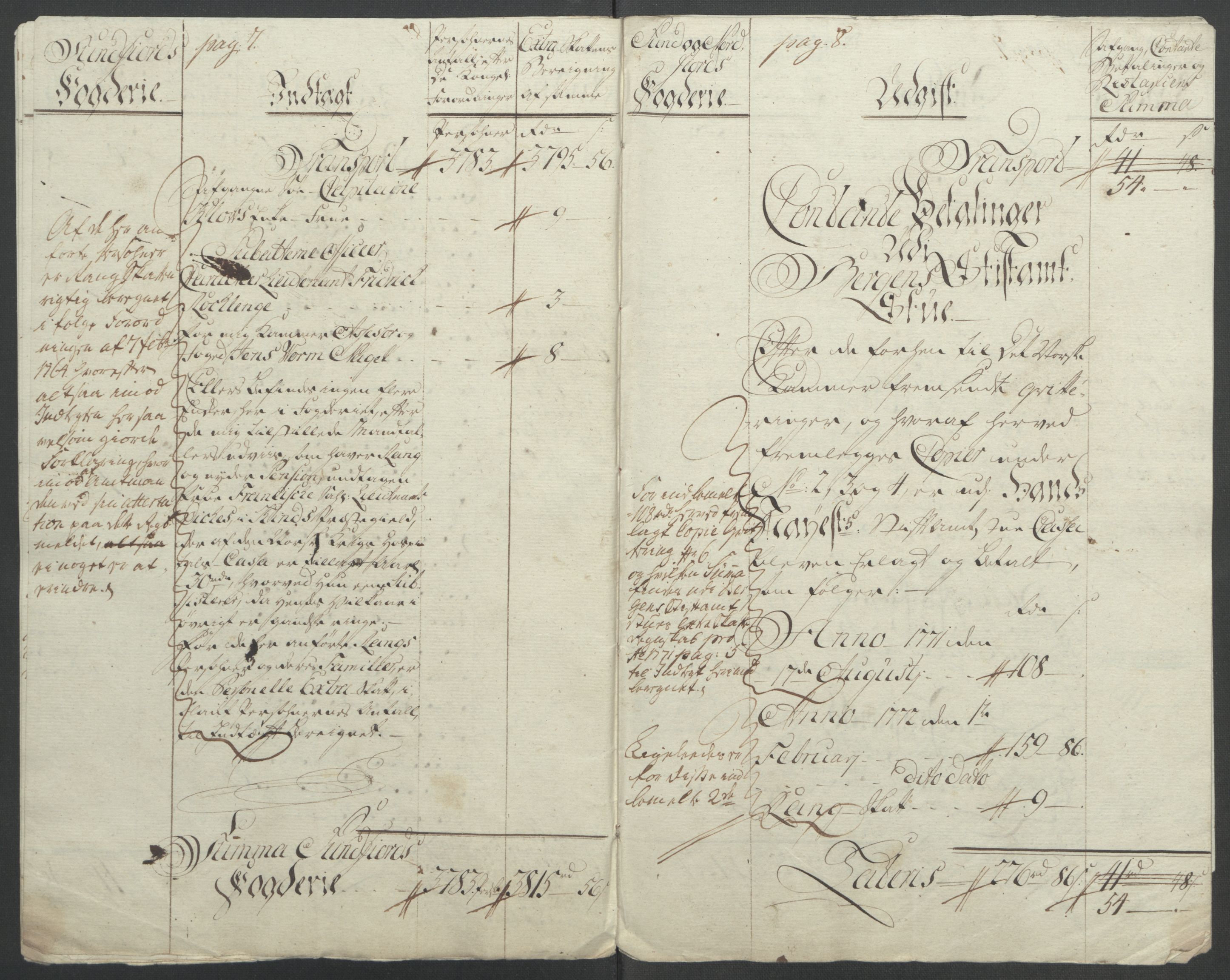 Rentekammeret inntil 1814, Reviderte regnskaper, Fogderegnskap, AV/RA-EA-4092/R53/L3550: Ekstraskatten Sunn- og Nordfjord, 1762-1771, p. 331