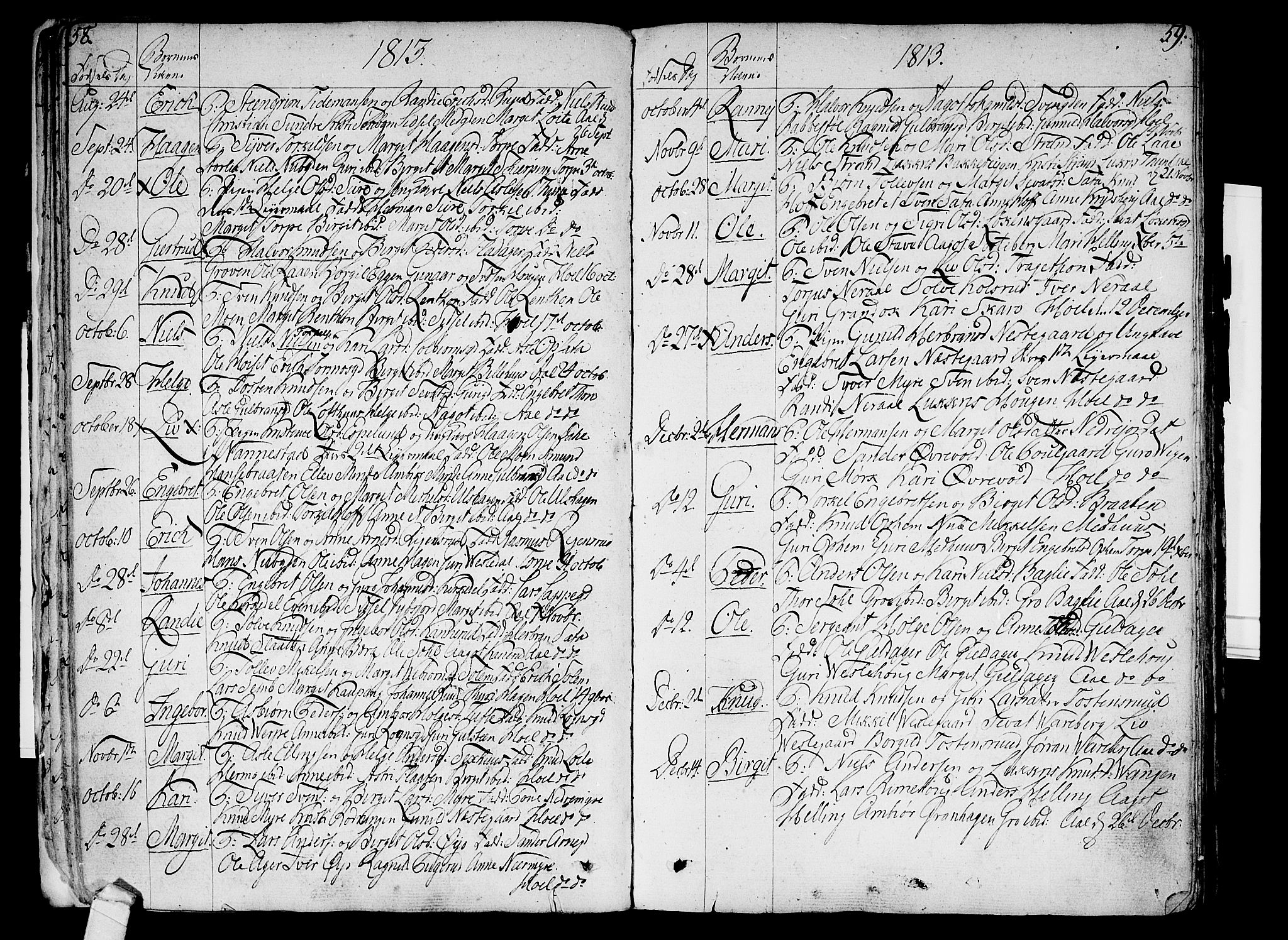 Ål kirkebøker, AV/SAKO-A-249/F/Fa/L0003: Parish register (official) no. I 3, 1807-1814, p. 58-59