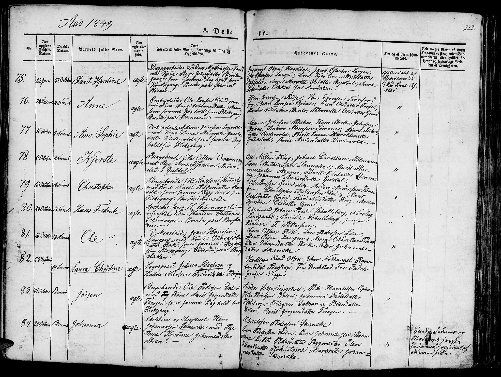 Ministerialprotokoller, klokkerbøker og fødselsregistre - Sør-Trøndelag, SAT/A-1456/681/L0938: Parish register (copy) no. 681C02, 1829-1879, p. 222