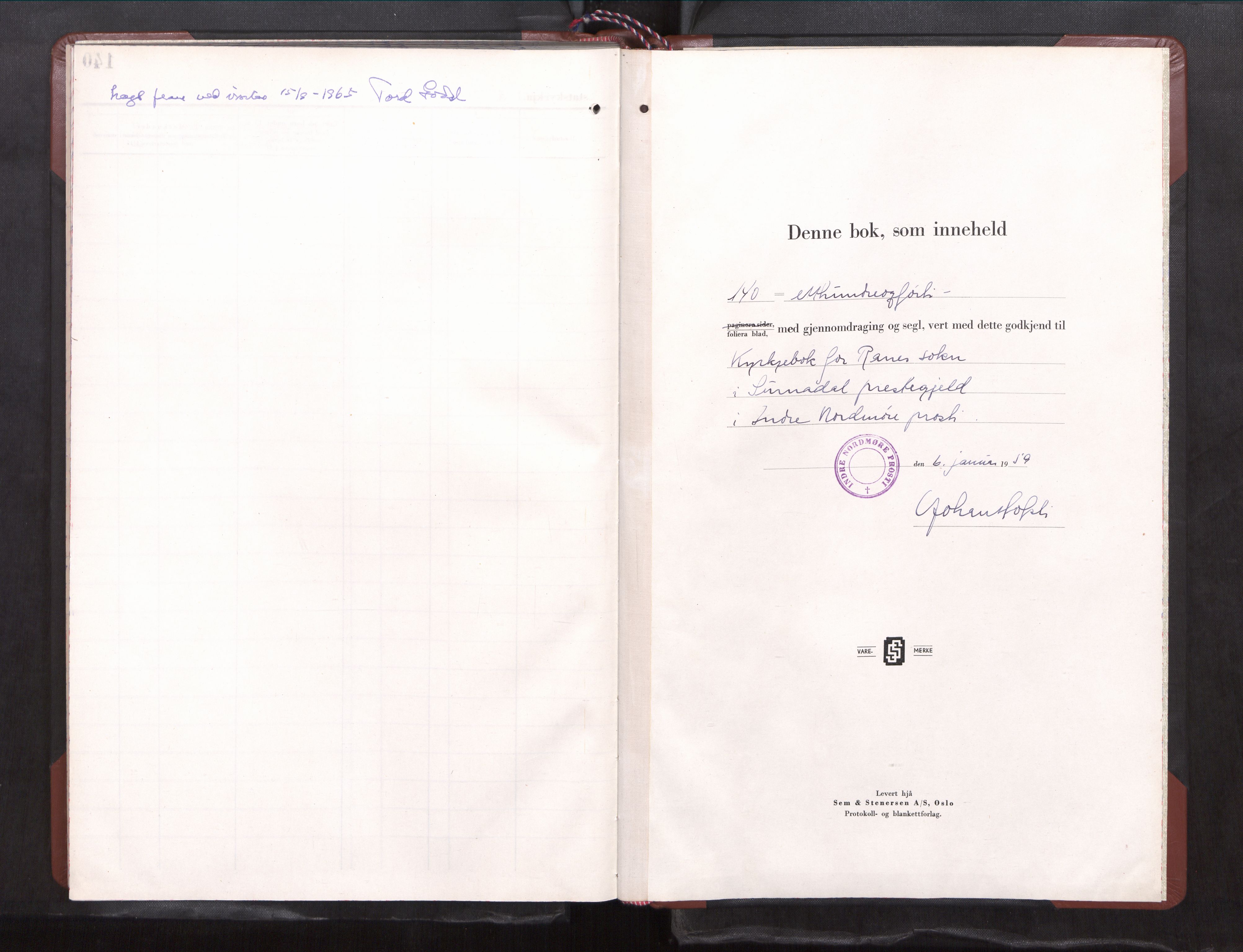 Ministerialprotokoller, klokkerbøker og fødselsregistre - Møre og Romsdal, SAT/A-1454/596/L1062: Parish register (copy) no. 596---, 1957-1965