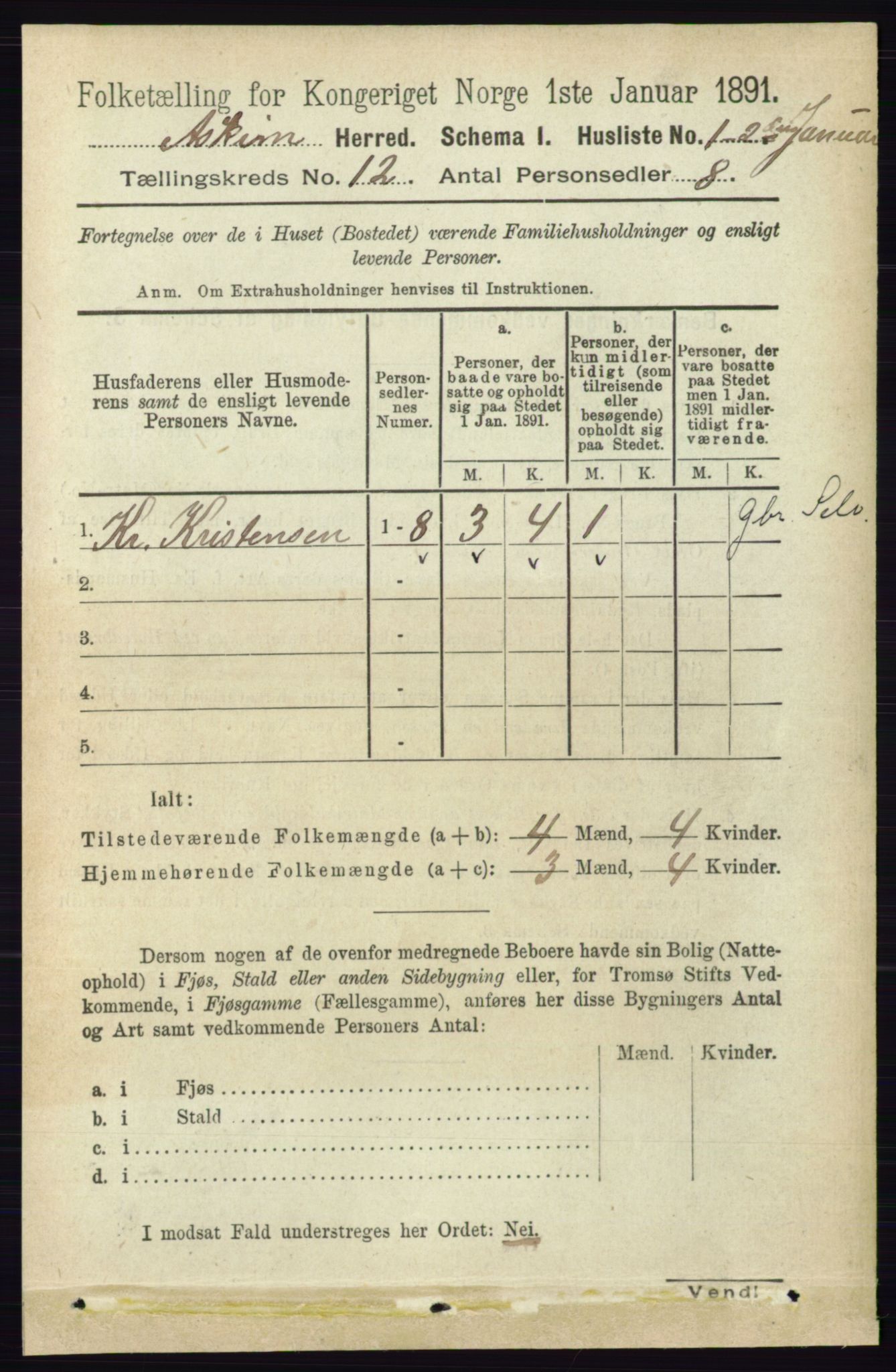 RA, 1891 census for 0124 Askim, 1891, p. 1891