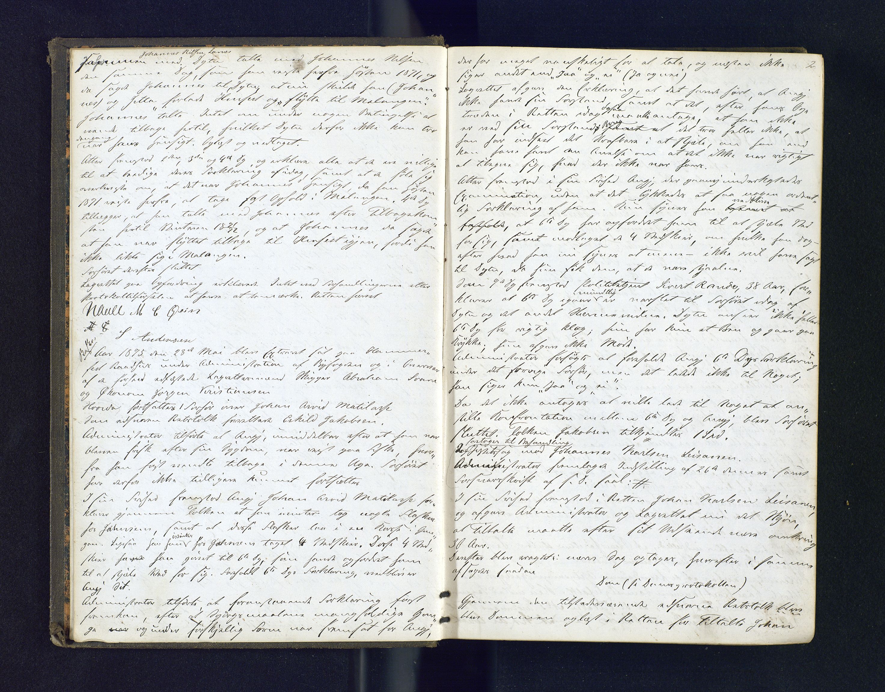 Byfogden i Hammerfest, AV/SATØ-S-0064/G/L0121: Ekstrarettsprotokoll, 1875-1881, p. 2