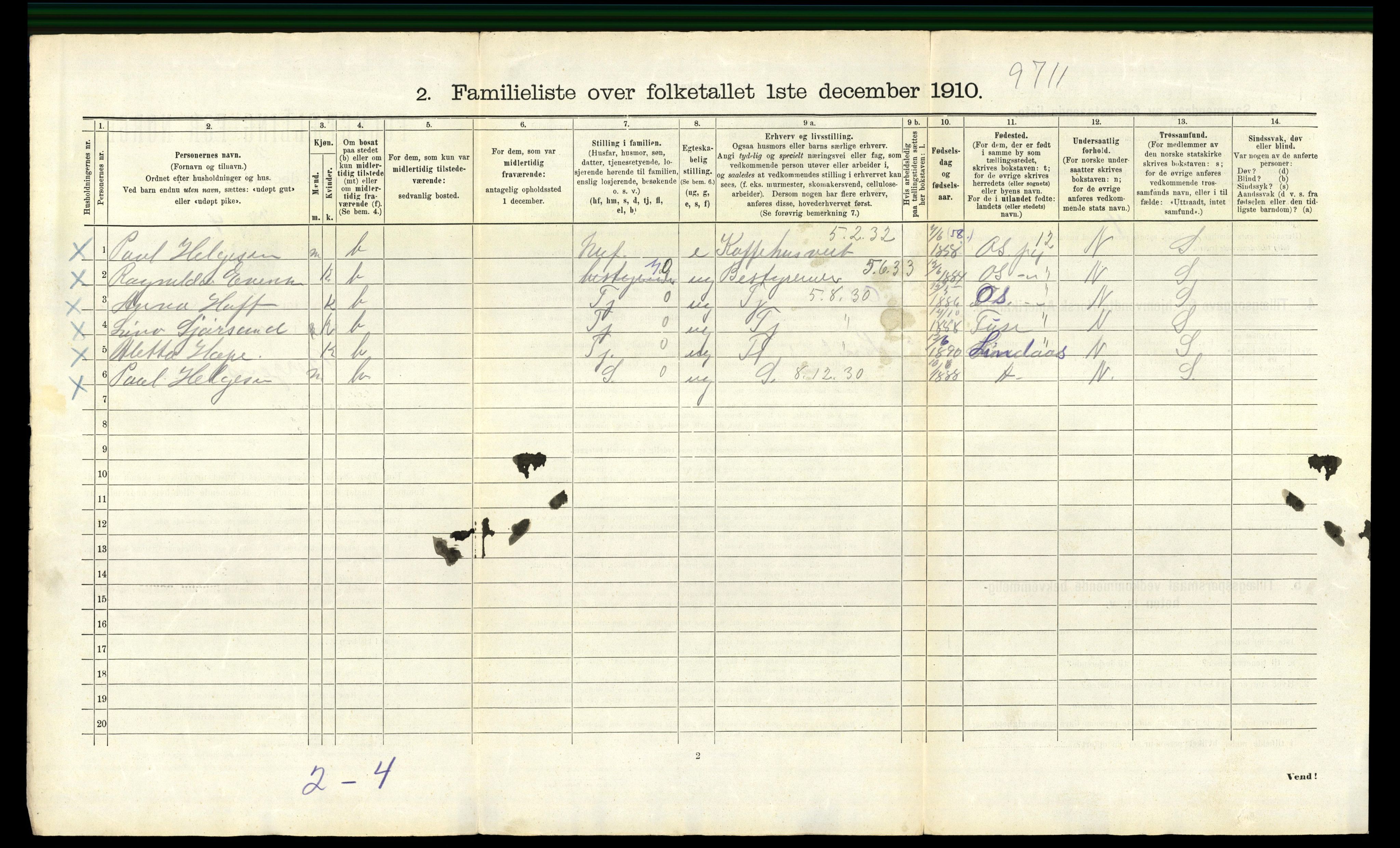 RA, 1910 census for Bergen, 1910, p. 13812