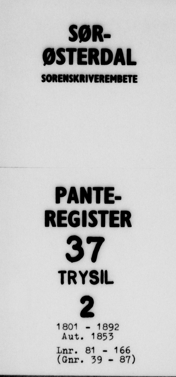 Sør-Østerdal sorenskriveri, SAH/TING-018/H/Ha/Hab/L0037: Mortgage register no. 2, 1801-1888