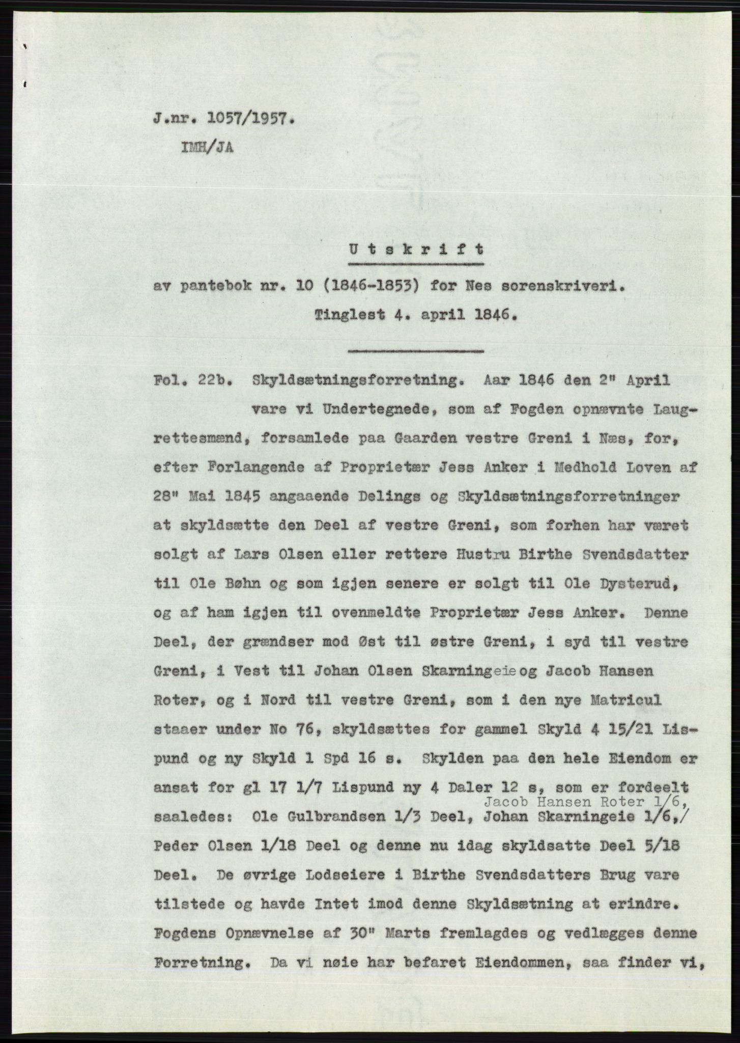 Statsarkivet i Oslo, SAO/A-10621/Z/Zd/L0007: Avskrifter, j.nr 804-1436/1957, 1957, p. 198