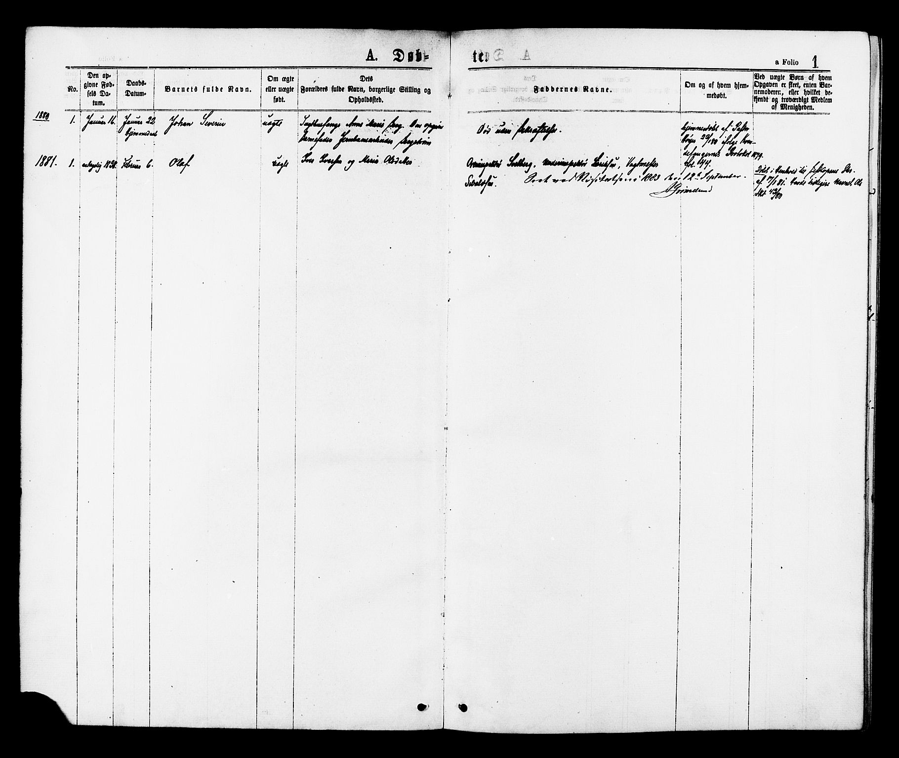 Ministerialprotokoller, klokkerbøker og fødselsregistre - Sør-Trøndelag, AV/SAT-A-1456/624/L0482: Parish register (official) no. 624A03, 1870-1918, p. 1