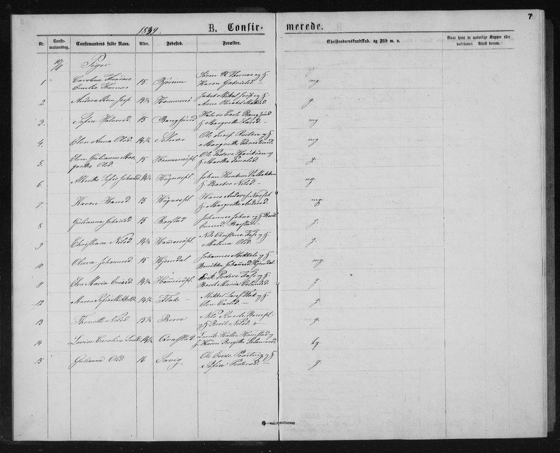 Ministerialprotokoller, klokkerbøker og fødselsregistre - Nord-Trøndelag, SAT/A-1458/768/L0567: Parish register (official) no. 768A02, 1837-1865, p. 7