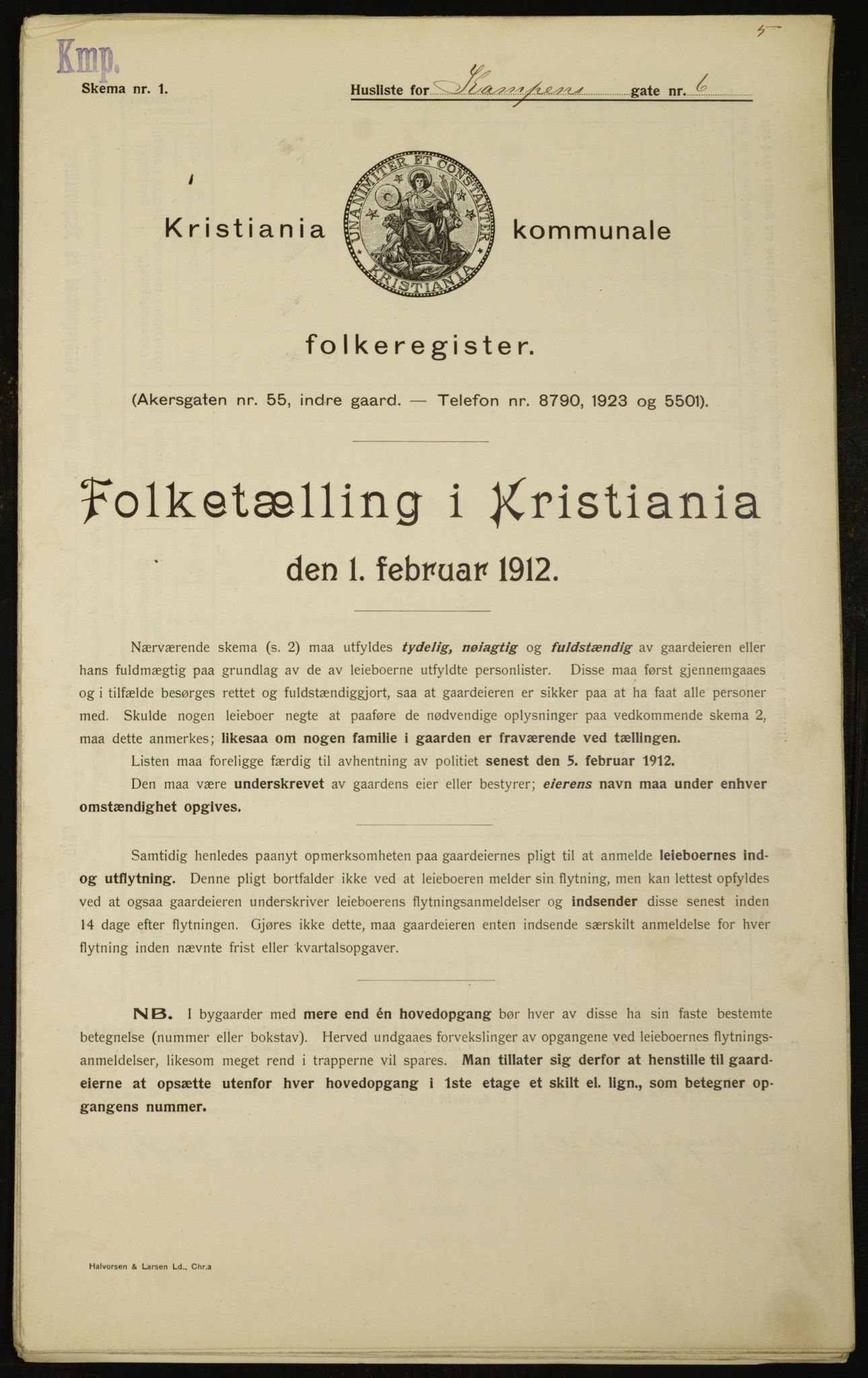 OBA, Municipal Census 1912 for Kristiania, 1912, p. 48059