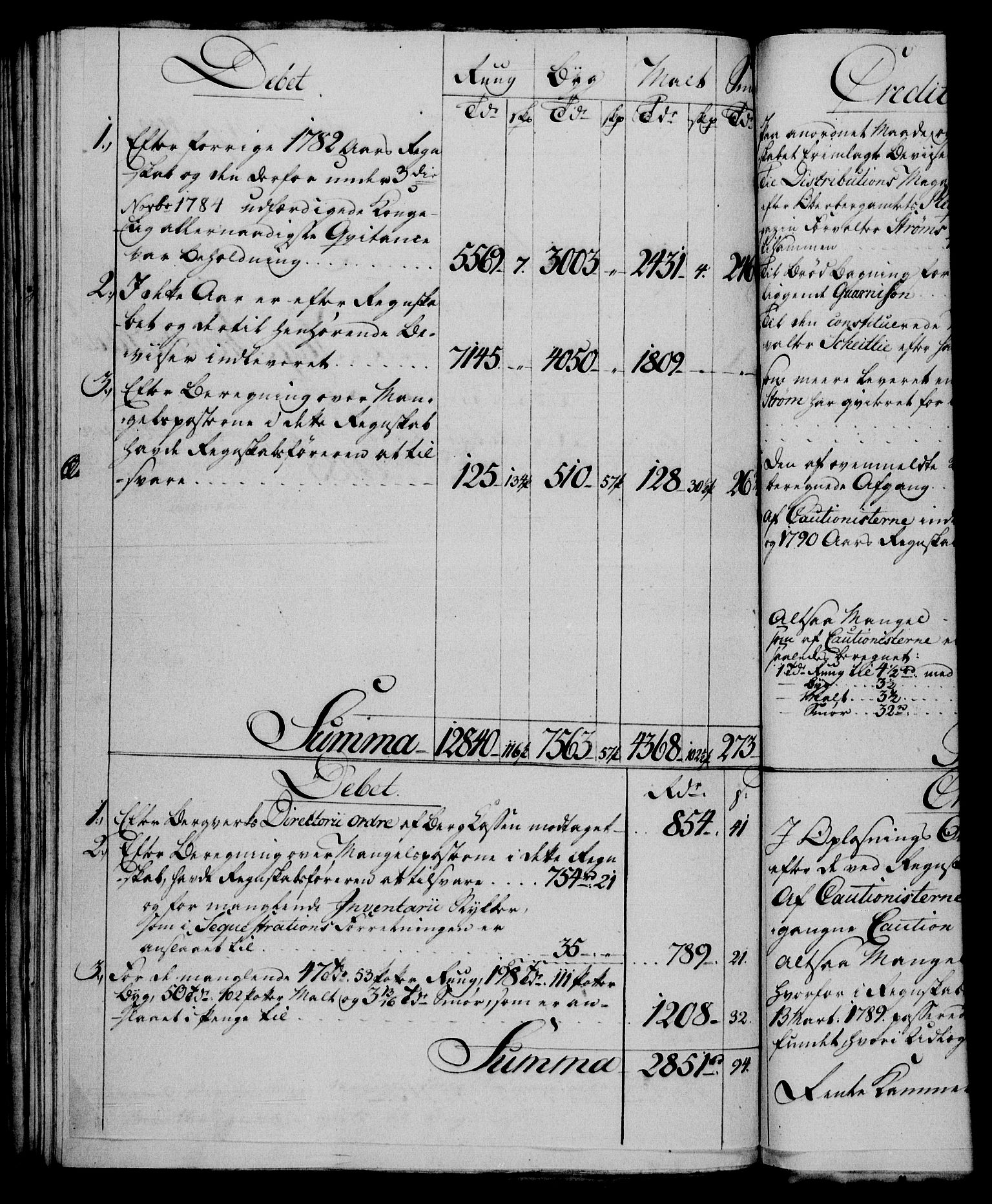 Rentekammeret, Renteskriverkontorene, AV/RA-EA-3115/M/Mf/Mfb/L0001: Relasjons- og resolusjonsprotokoll med register (merket RK 54.7), 1791-1792