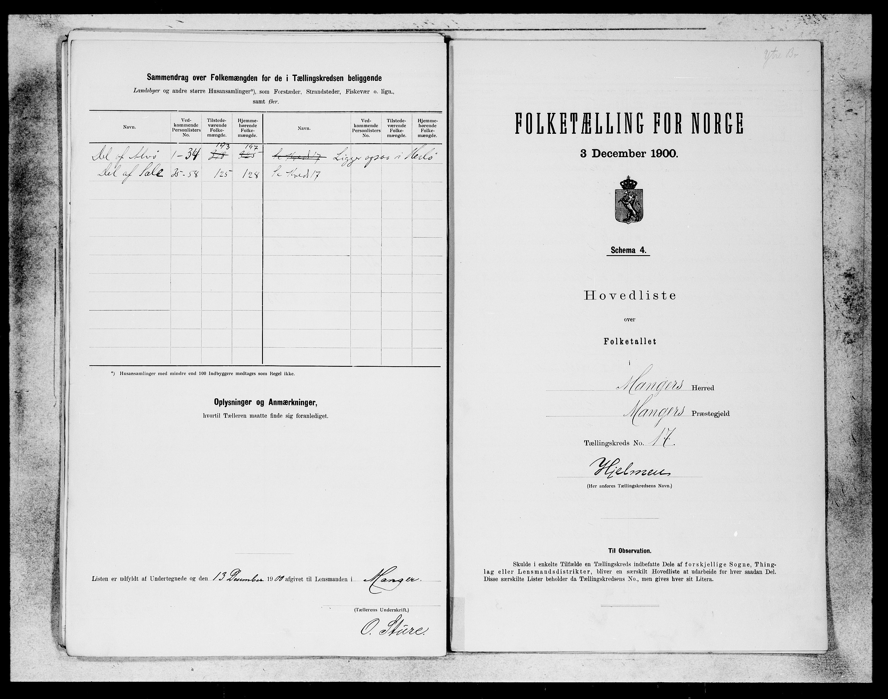 SAB, 1900 census for Manger, 1900, p. 33