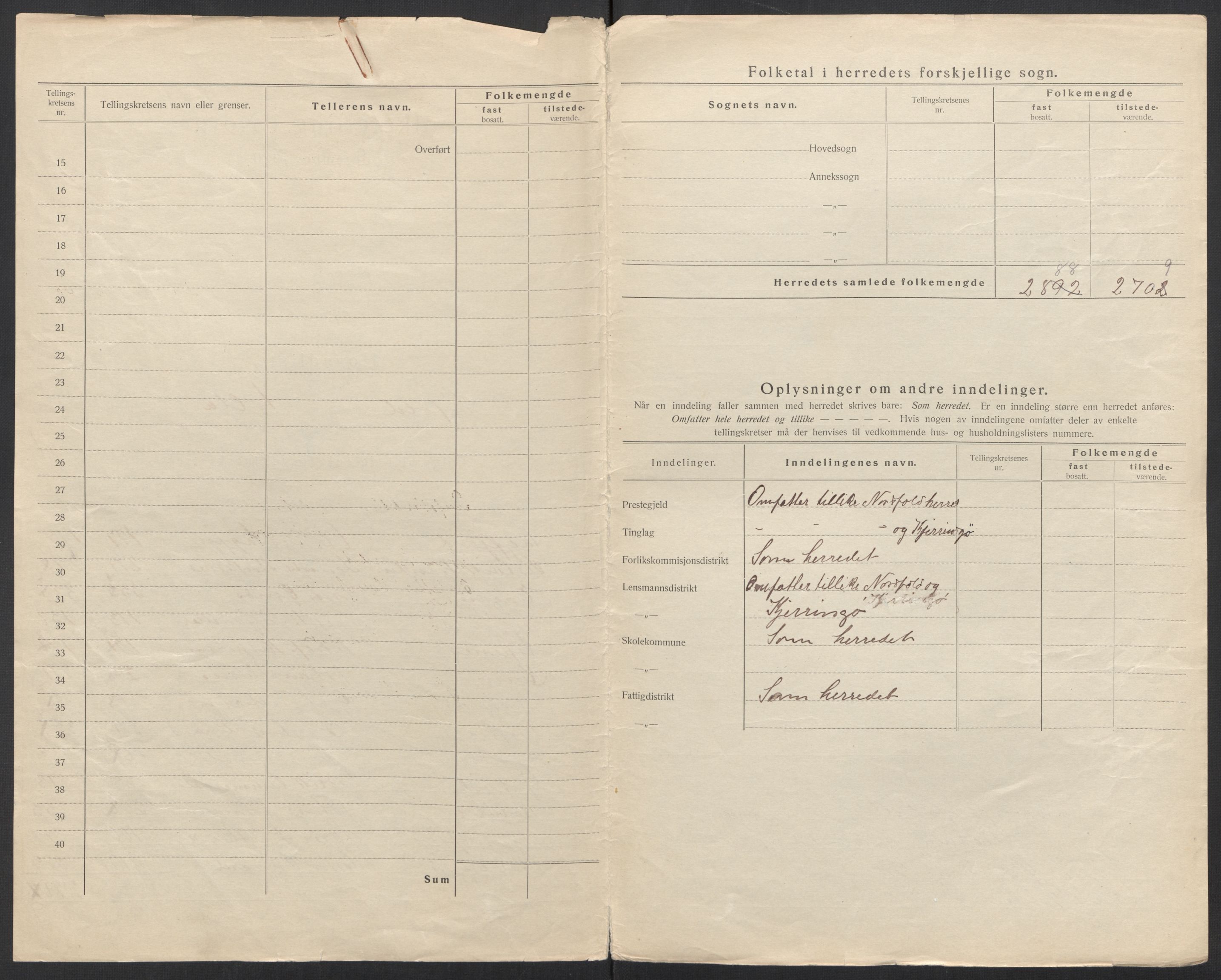 SAT, 1920 census for Sørfold, 1920, p. 4