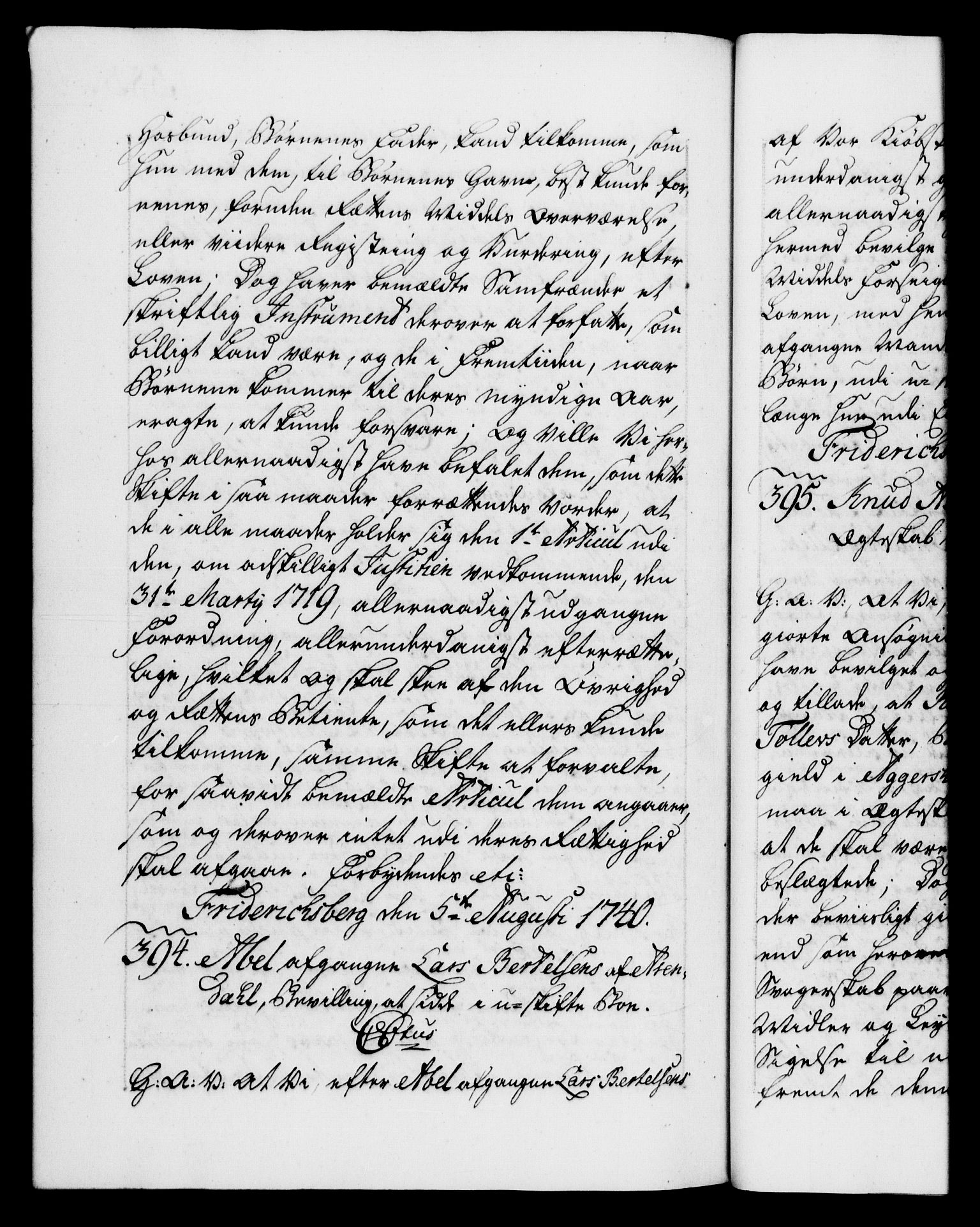 Danske Kanselli 1572-1799, AV/RA-EA-3023/F/Fc/Fca/Fcaa/L0031: Norske registre, 1739-1740, p. 583b